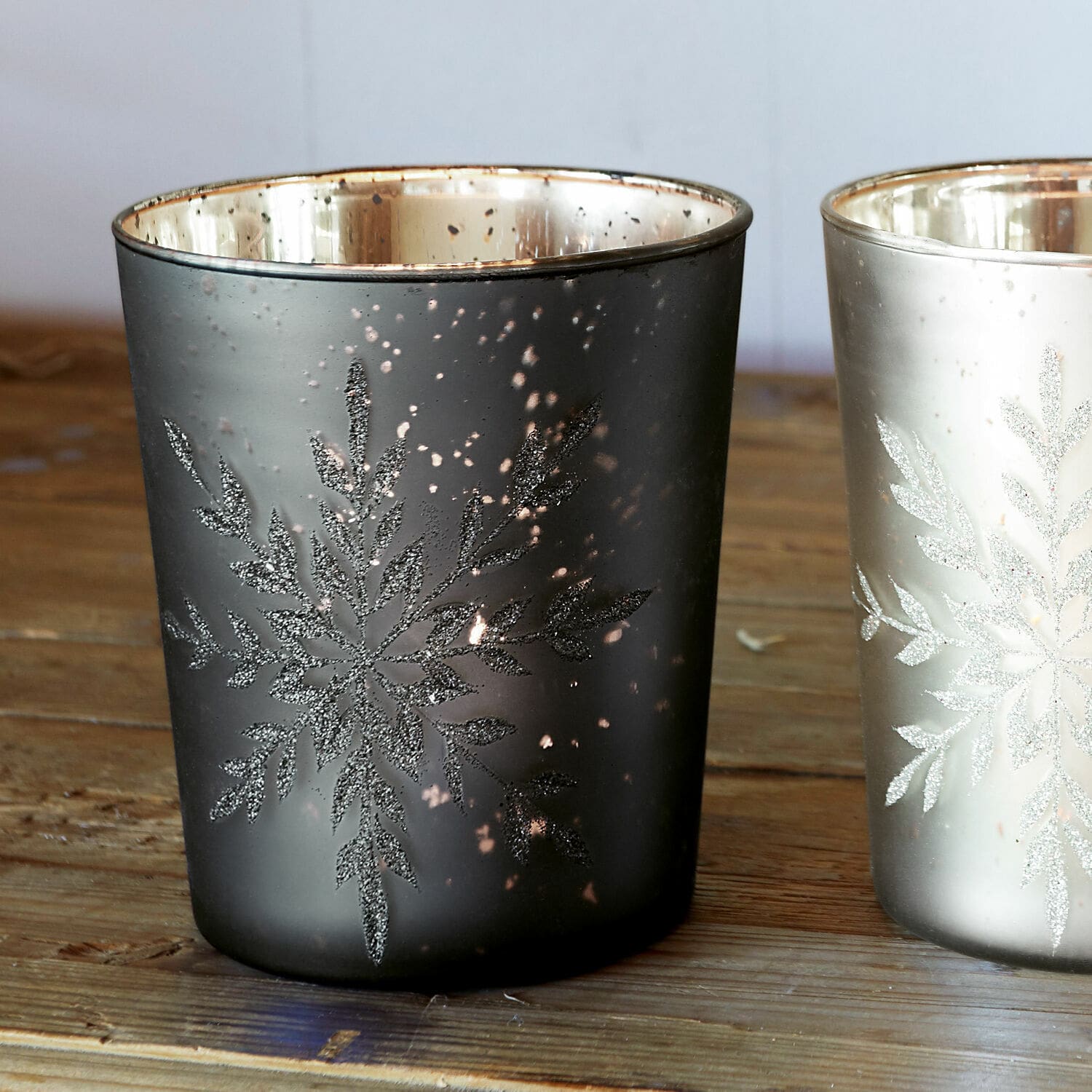 Windlicht 3er Set Snowflakes