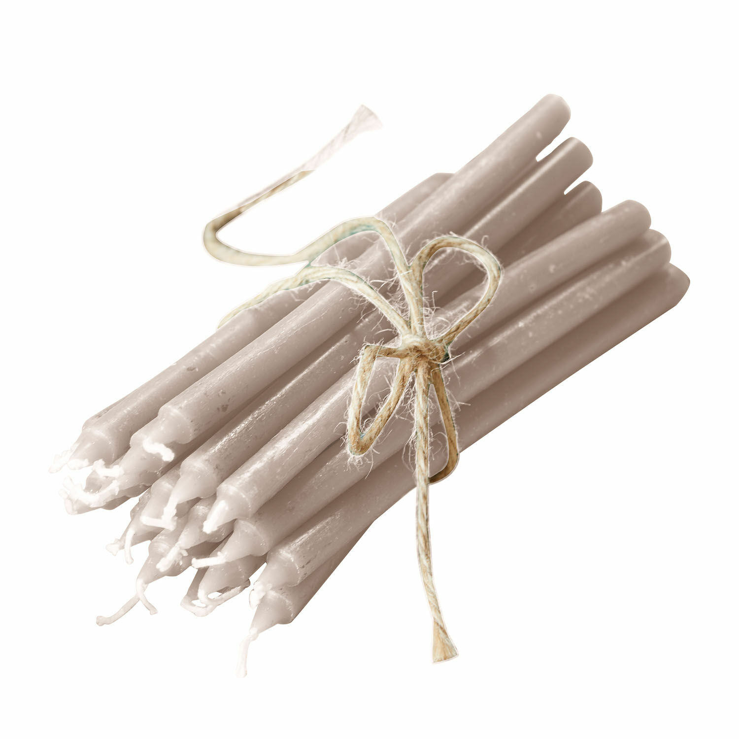 creme 20er Set Lysarion Kerzen in Creme aus Wachs, dekorative und praktische Wohnaccessoires