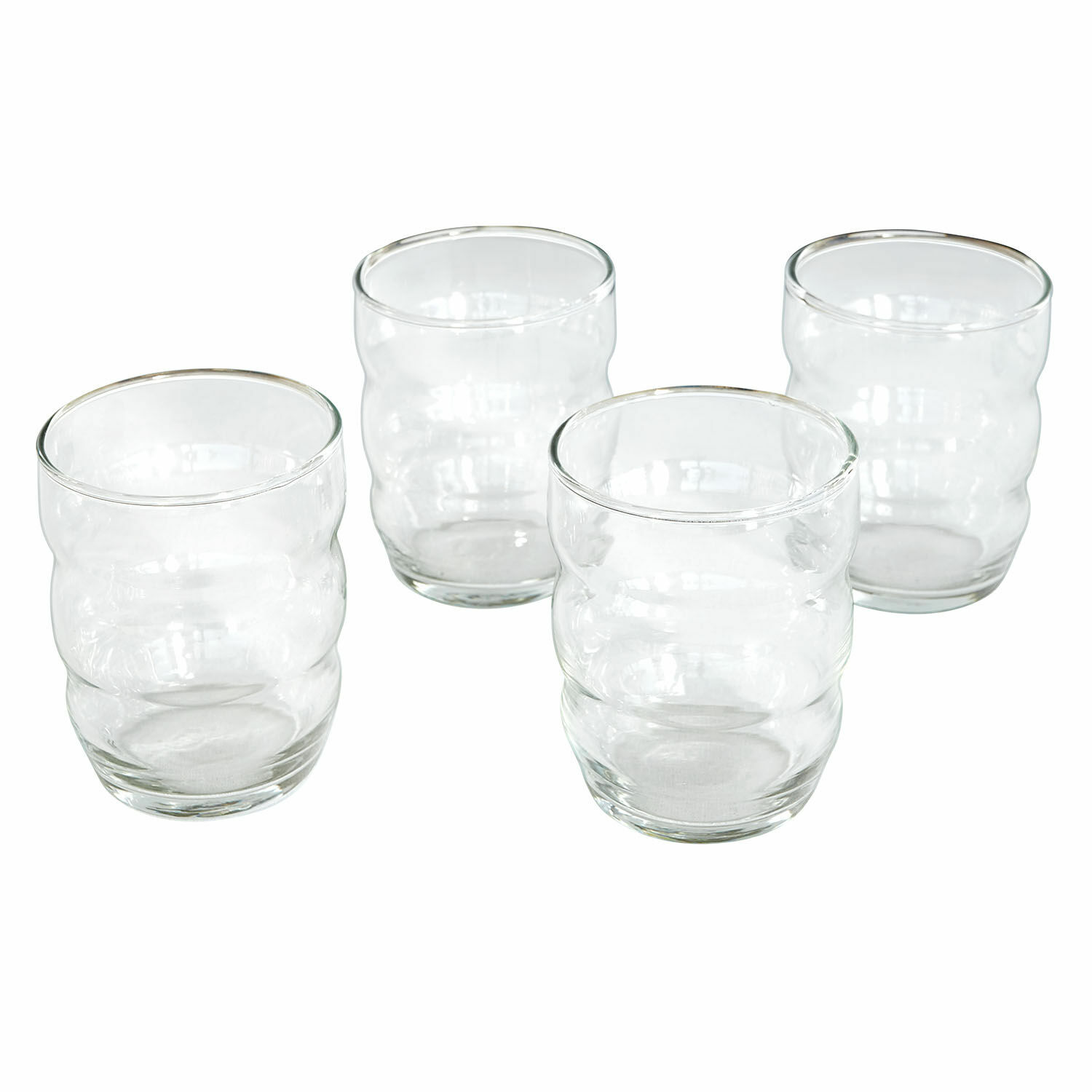 4-teiliges Set Tournavin-Gläser aus klarem Glas, ideal für Getränke und Tischdekoration
