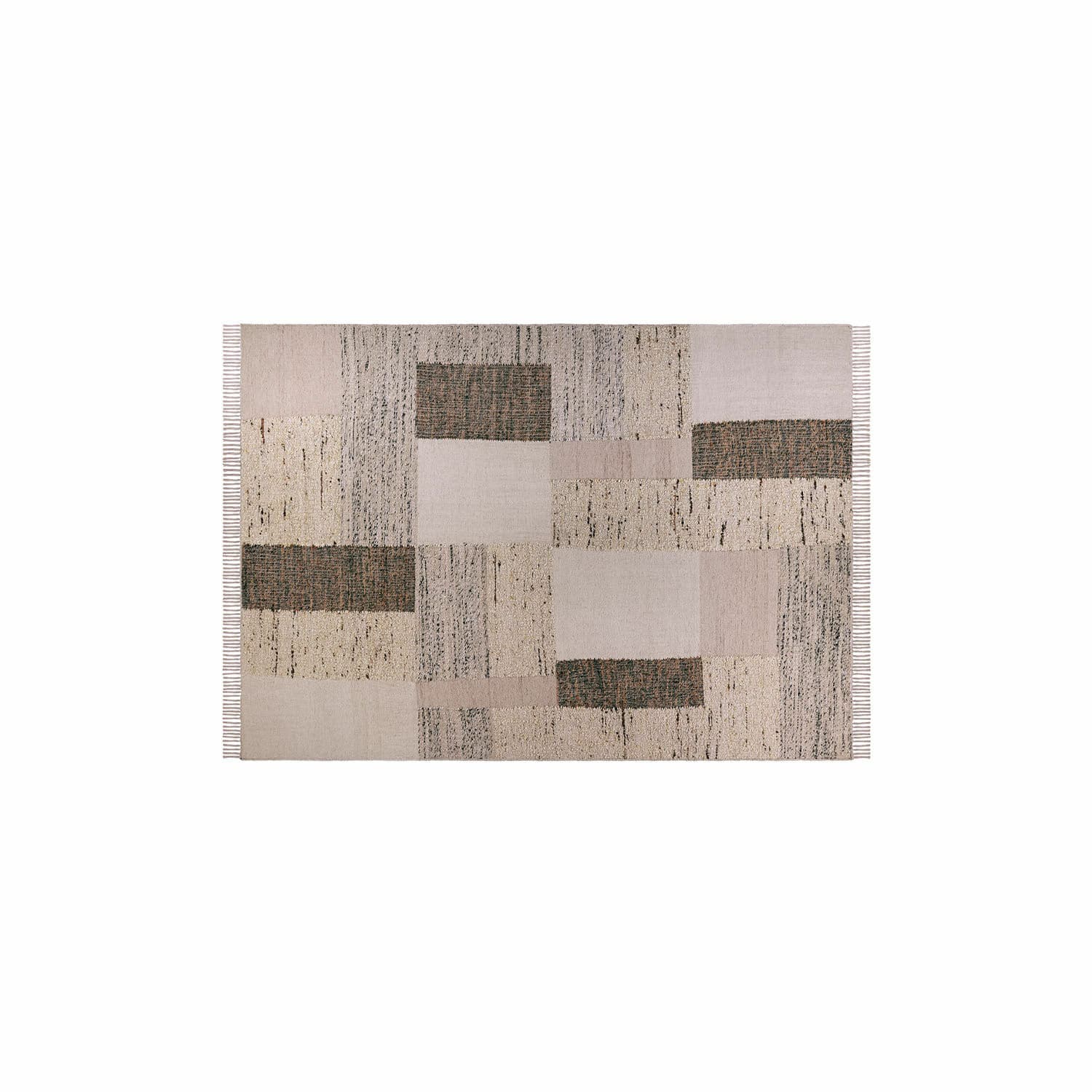 Teppich Faircliffe Teppich mit geometrischem Muster in Beige- und Brauntönen aus Stoff, moderne Wohnraumdekoration