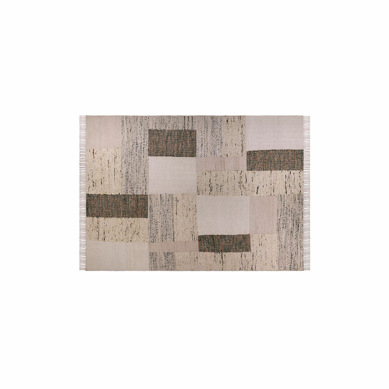 Teppich Faircliffe Teppich mit geometrischem Muster in Beige- und Brauntönen aus Stoff, moderne Wohnraumdekoration