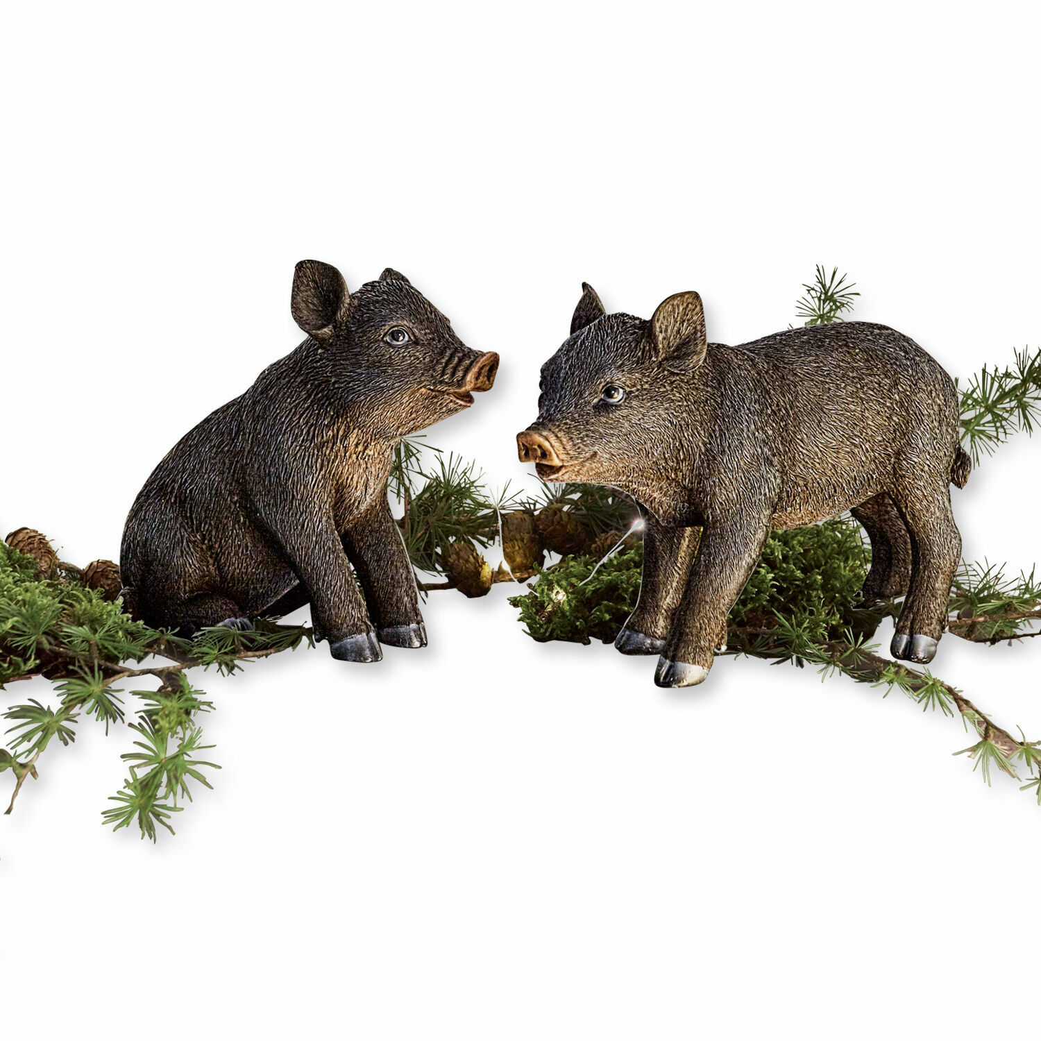 Deko-Schwein 2er Set Silvain