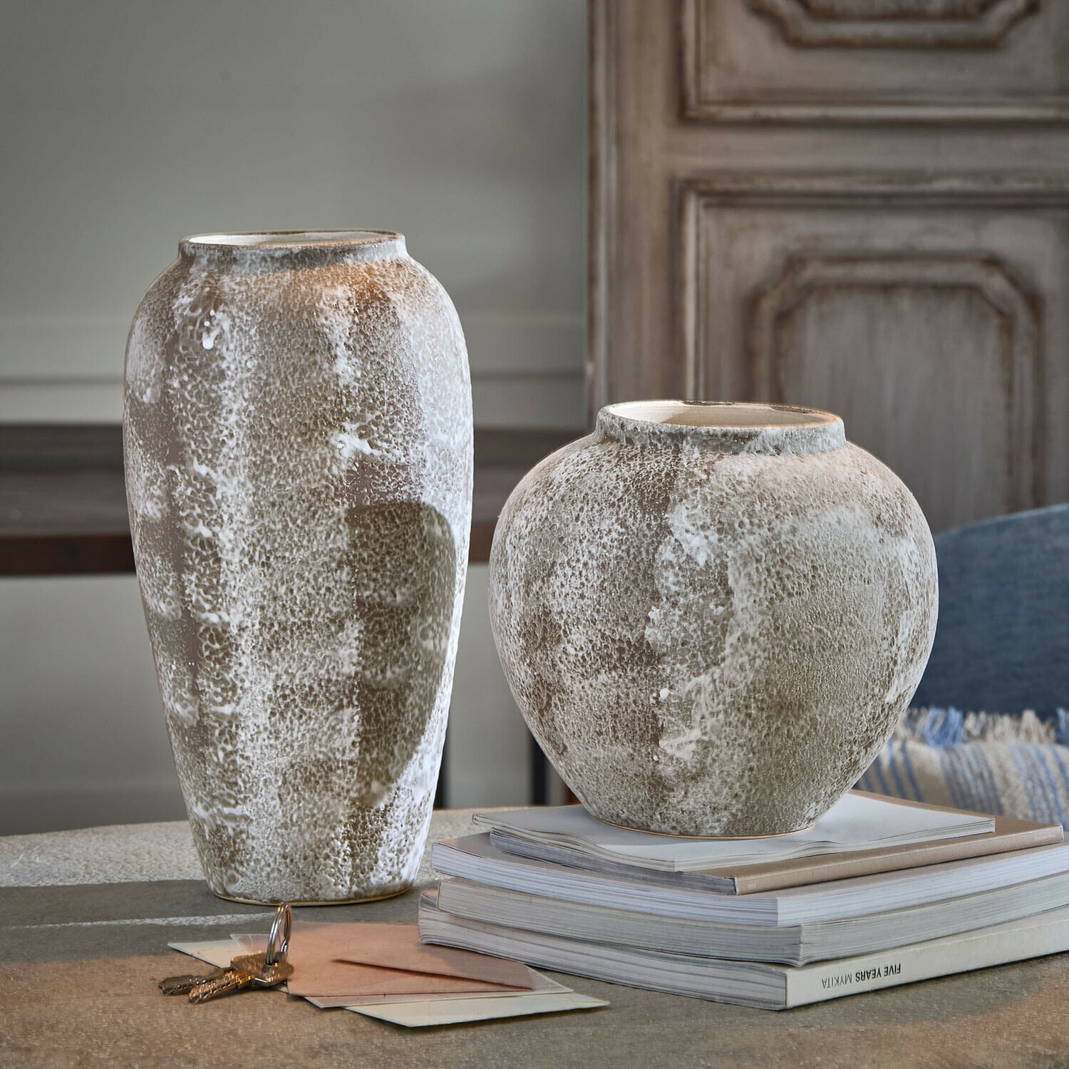 Vase 2er Set Ciel d'Opale