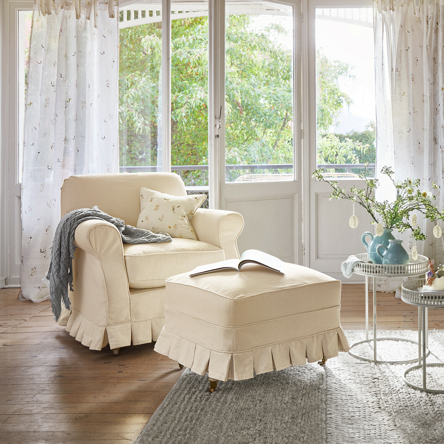 Sessel mit Hocker Dawnmere