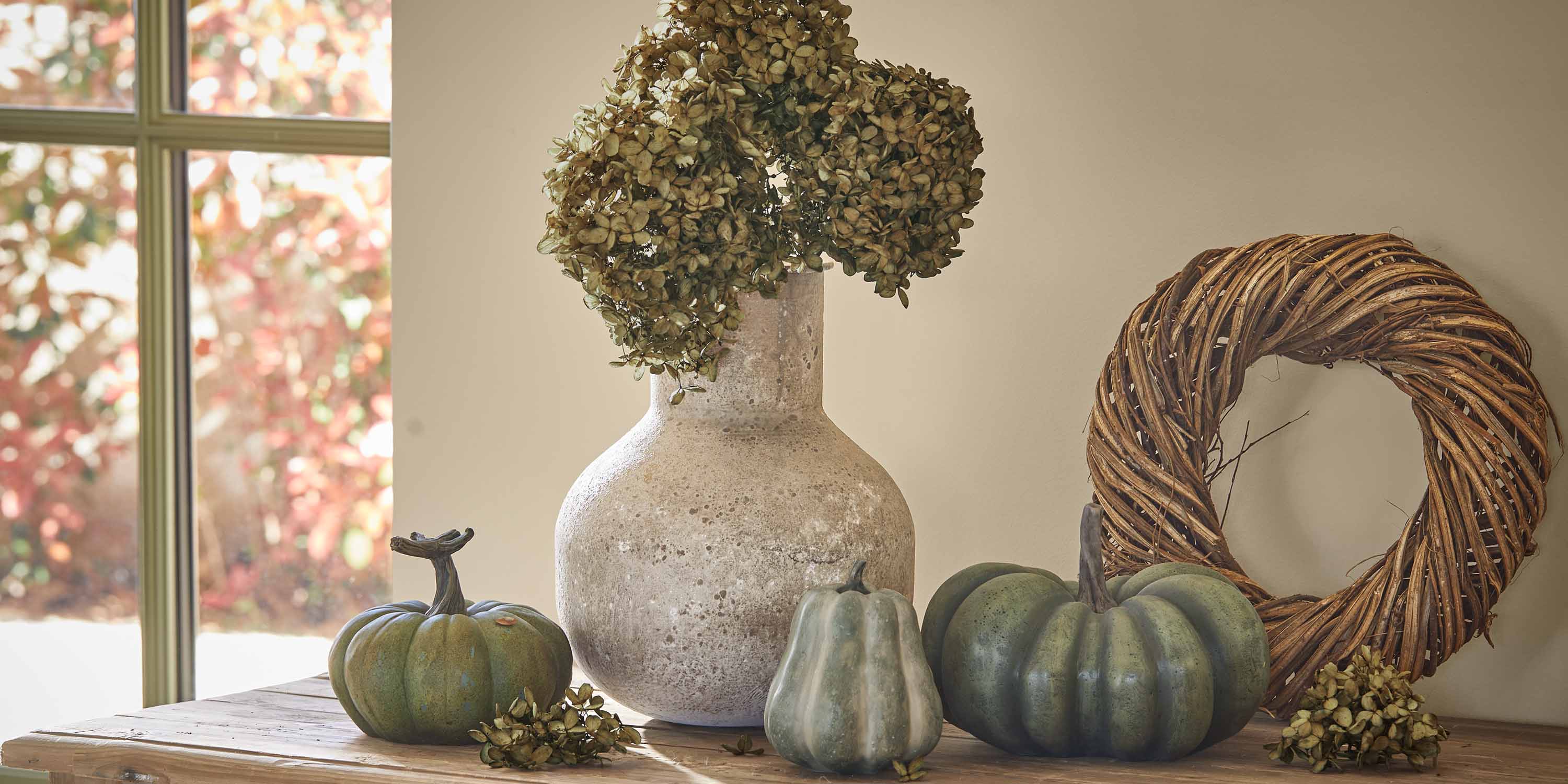 Herbstwärme in Grüntönen Herbstwärme in Grüntönen