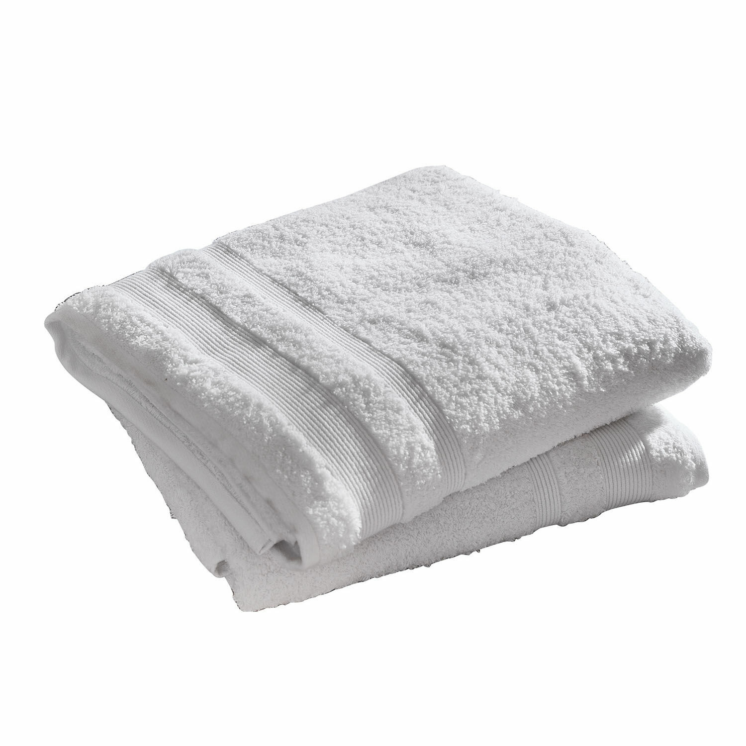 weiss 2er-Set weisse Badetücher aus weicher Baumwolle, ideal für Badezimmer und Wellness