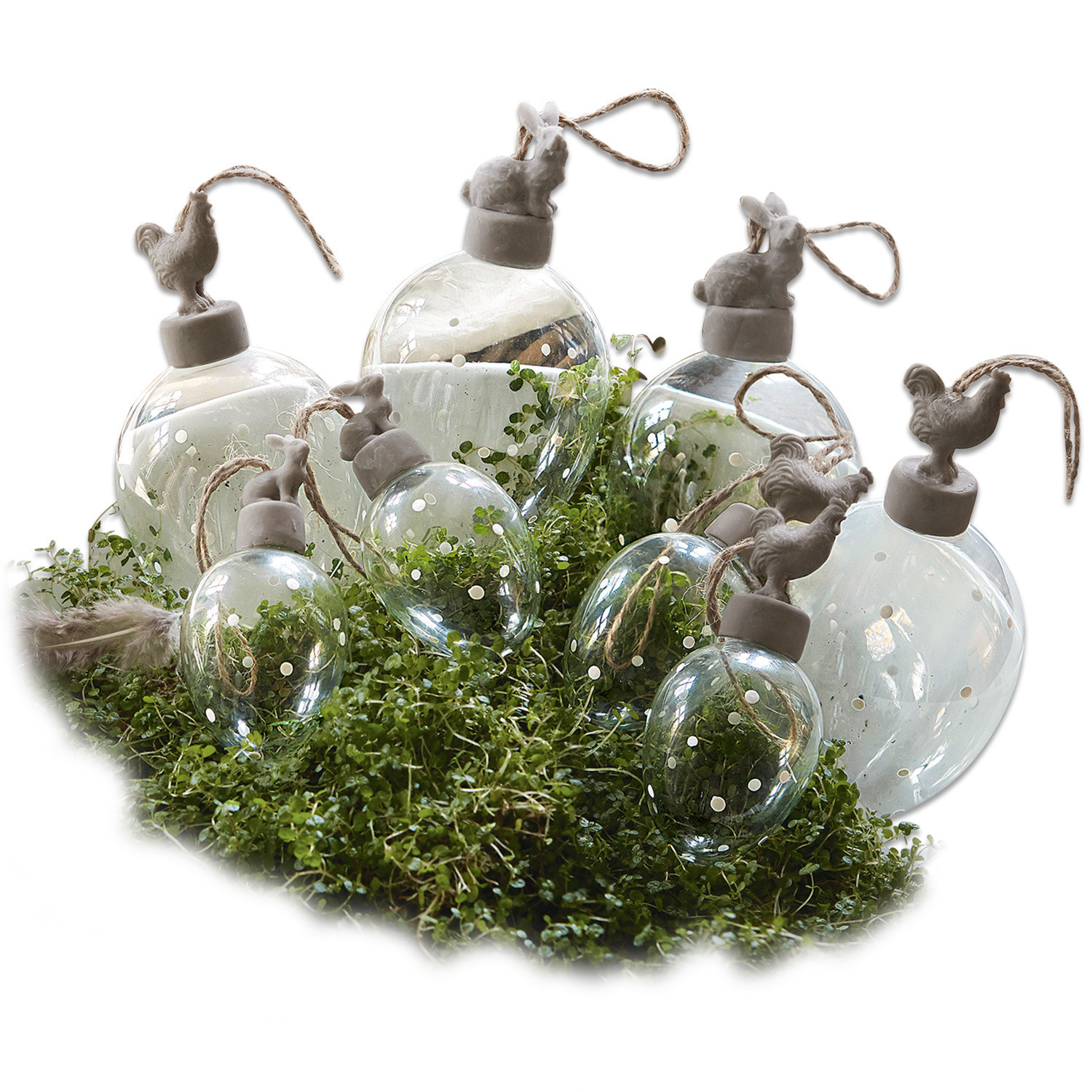 Osterei 8er Set Poules