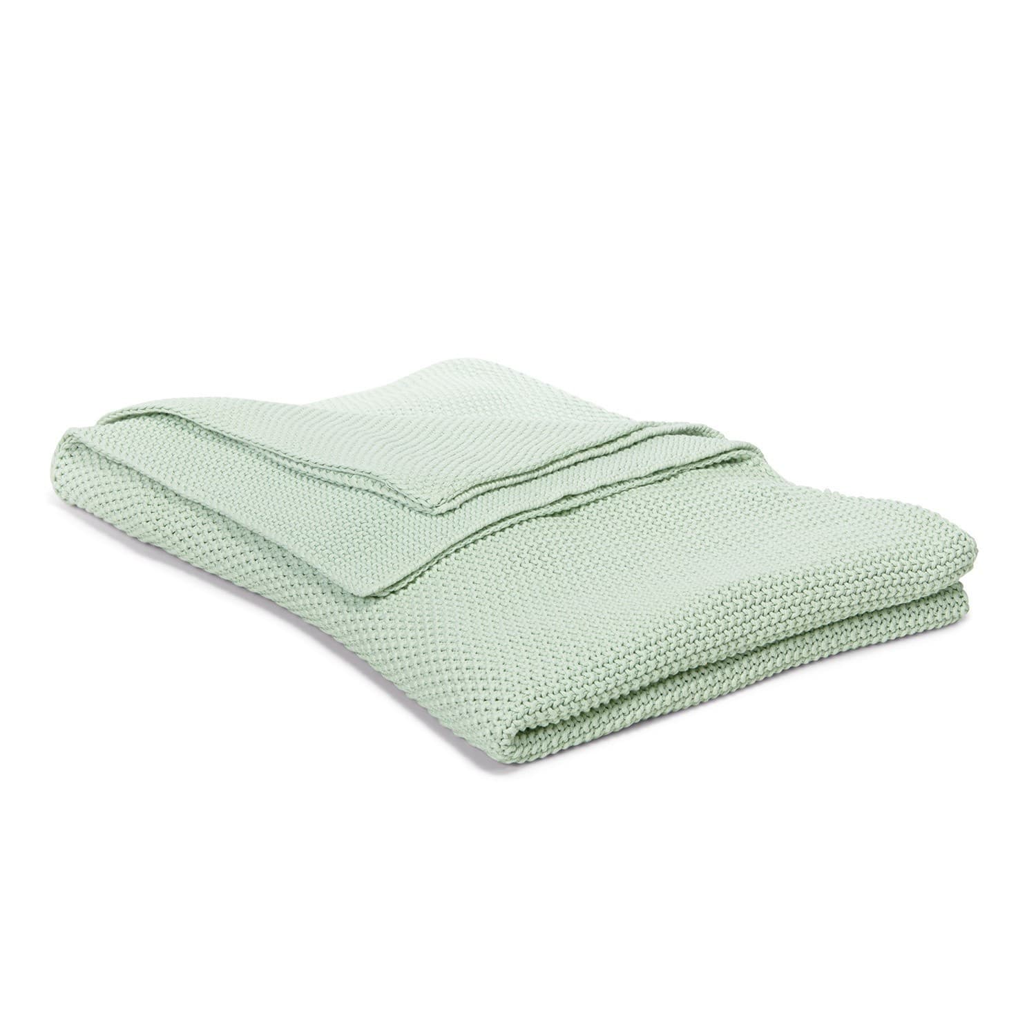 türkis Weiche Plaid Amberley in Mintgrün aus Strick, ideal für gemütliche Wohnakzente.