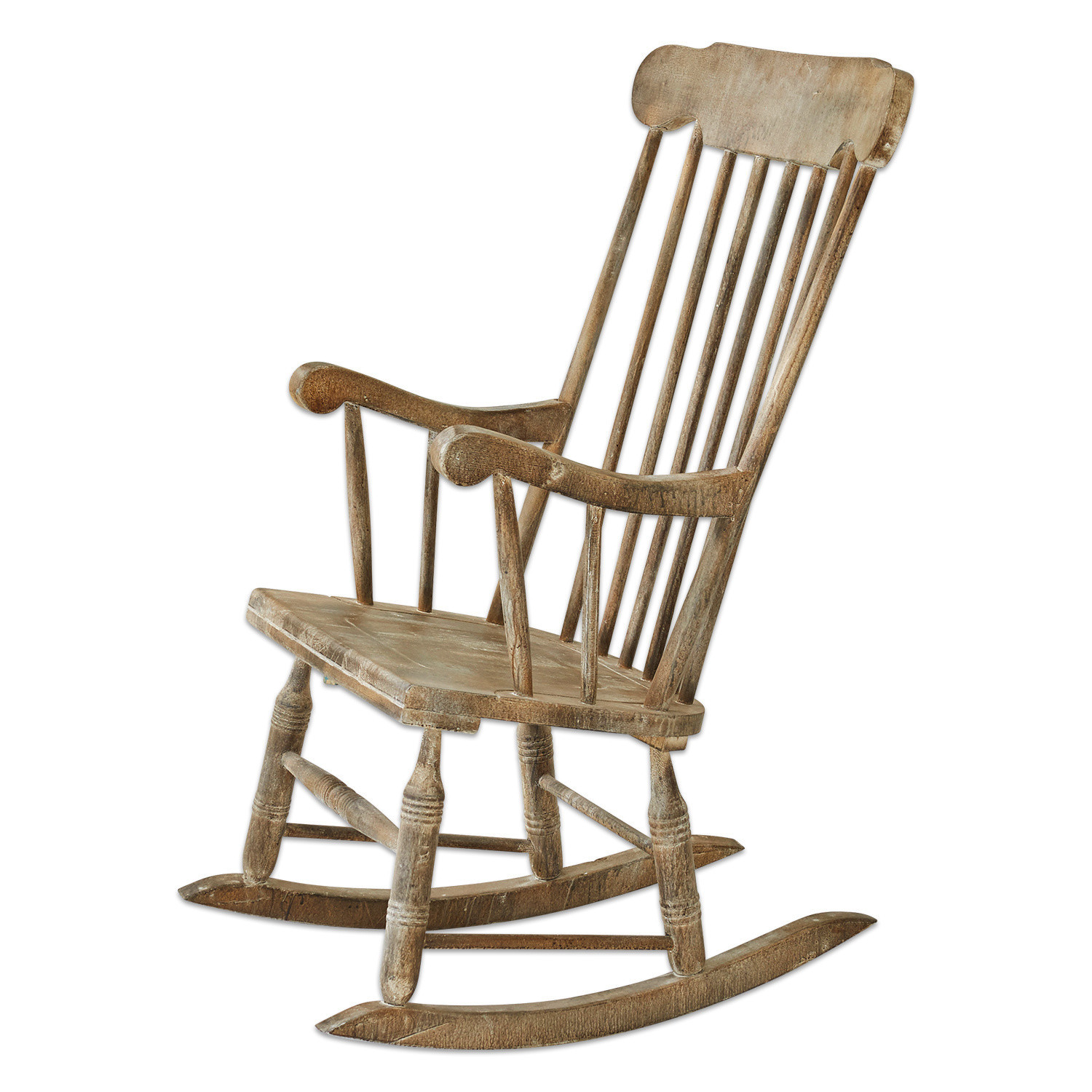 Schaukelstuhl Adaleine Klassischer Schaukelstuhl aus Holz in natürlicher Farbe für entspannte Momente im Wohnzimmer.