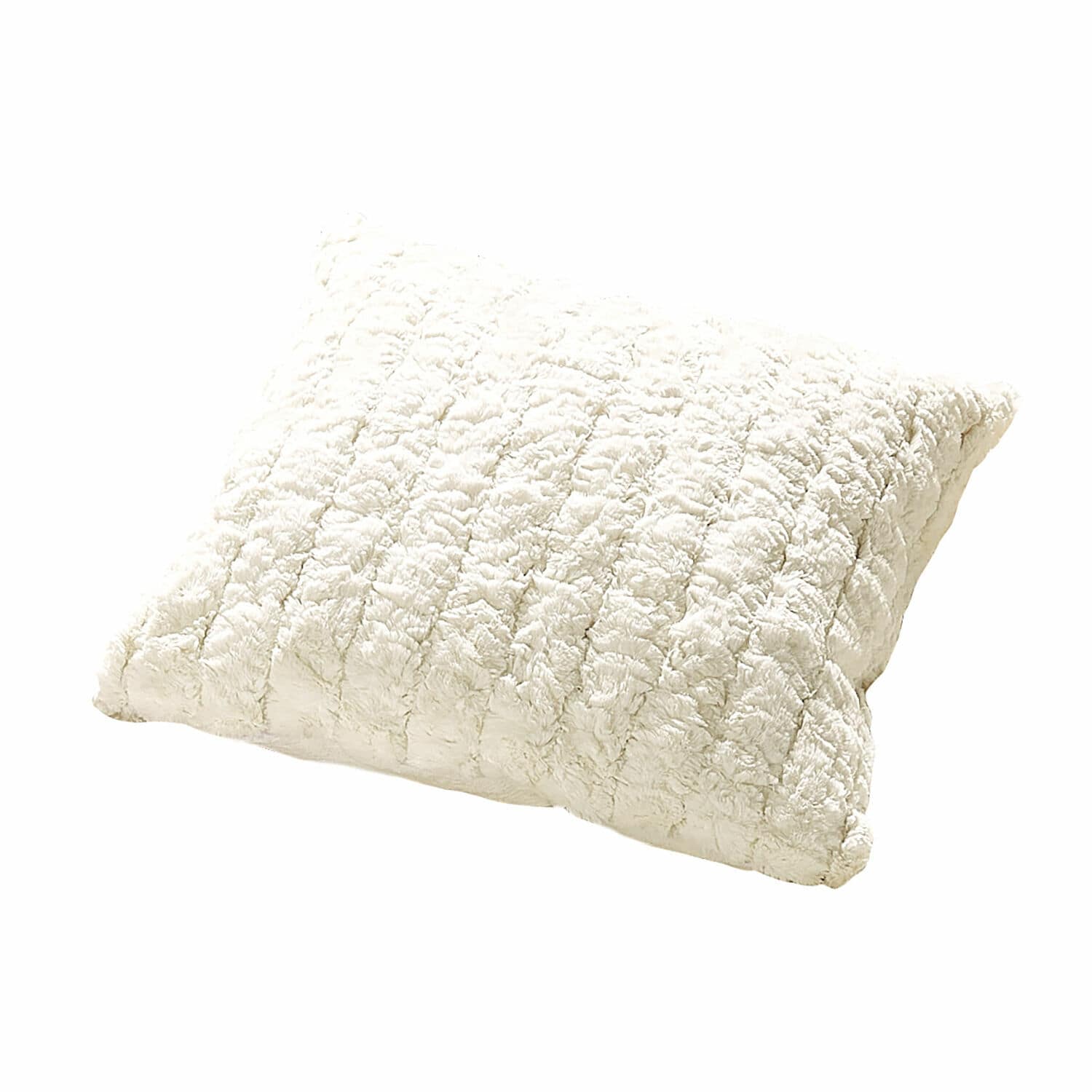 Kissenhülle Dorelice Weiches, cremefarbenes Kissen aus Plüschstoff mit dekorativem Muster, ideal für das Wohnzimmer