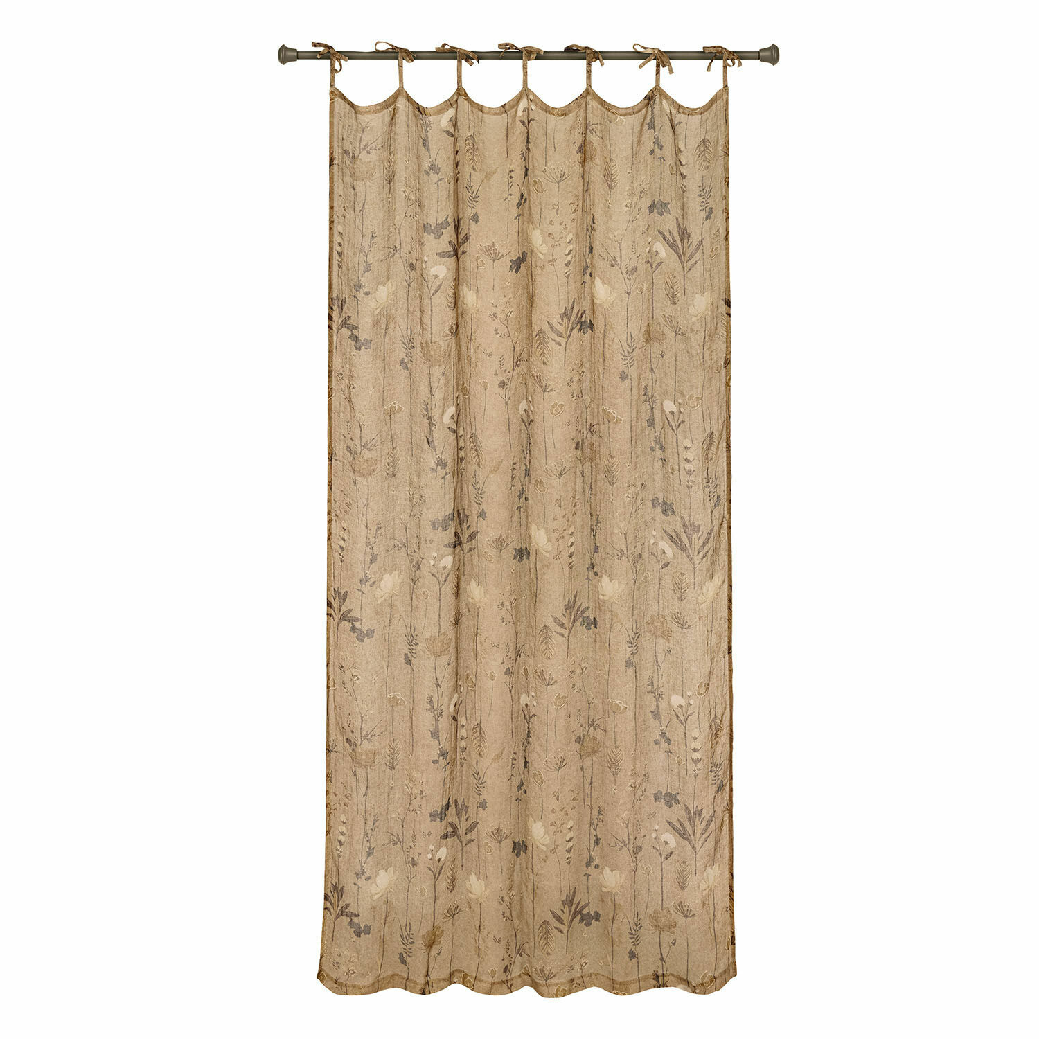 Gardine Norivelle Beige Gardine mit zartem Blumenmuster aus leichtem Stoff für eine stilvolle Fensterdekoration