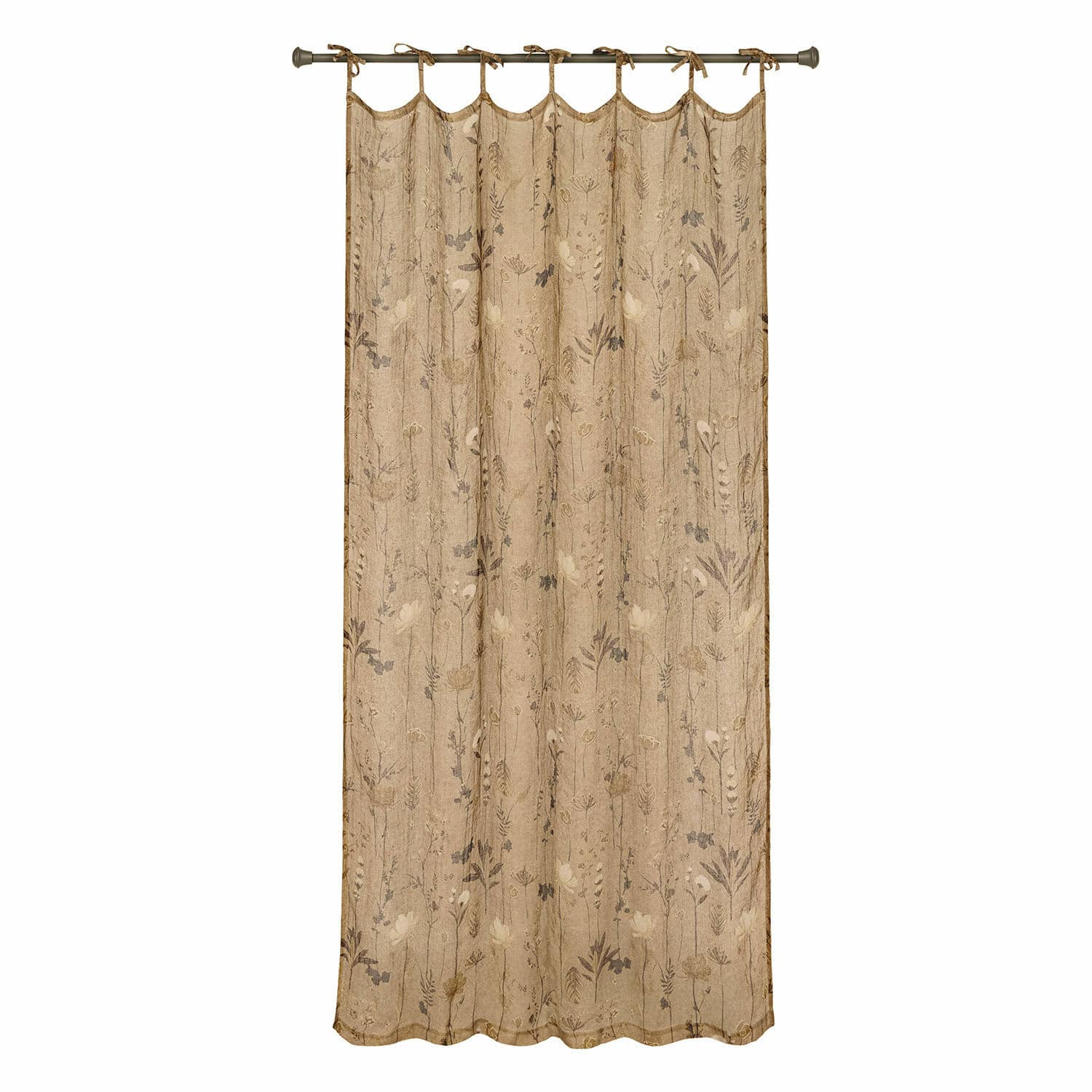 Gardine Norivelle Beige Gardine mit zartem Blumenmuster aus leichtem Stoff für eine stilvolle Fensterdekoration