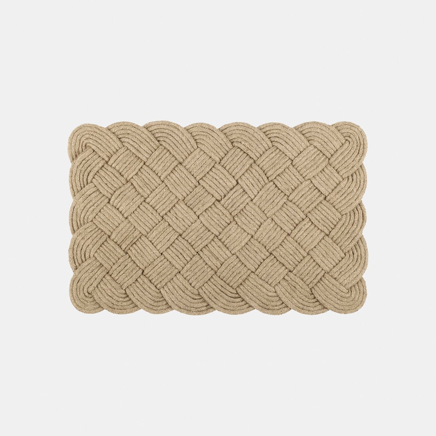 Fussmatte Harman Geflochtener Teppich aus Naturseil in Beige- und Brauntönen, dekorativer Bodenbelag