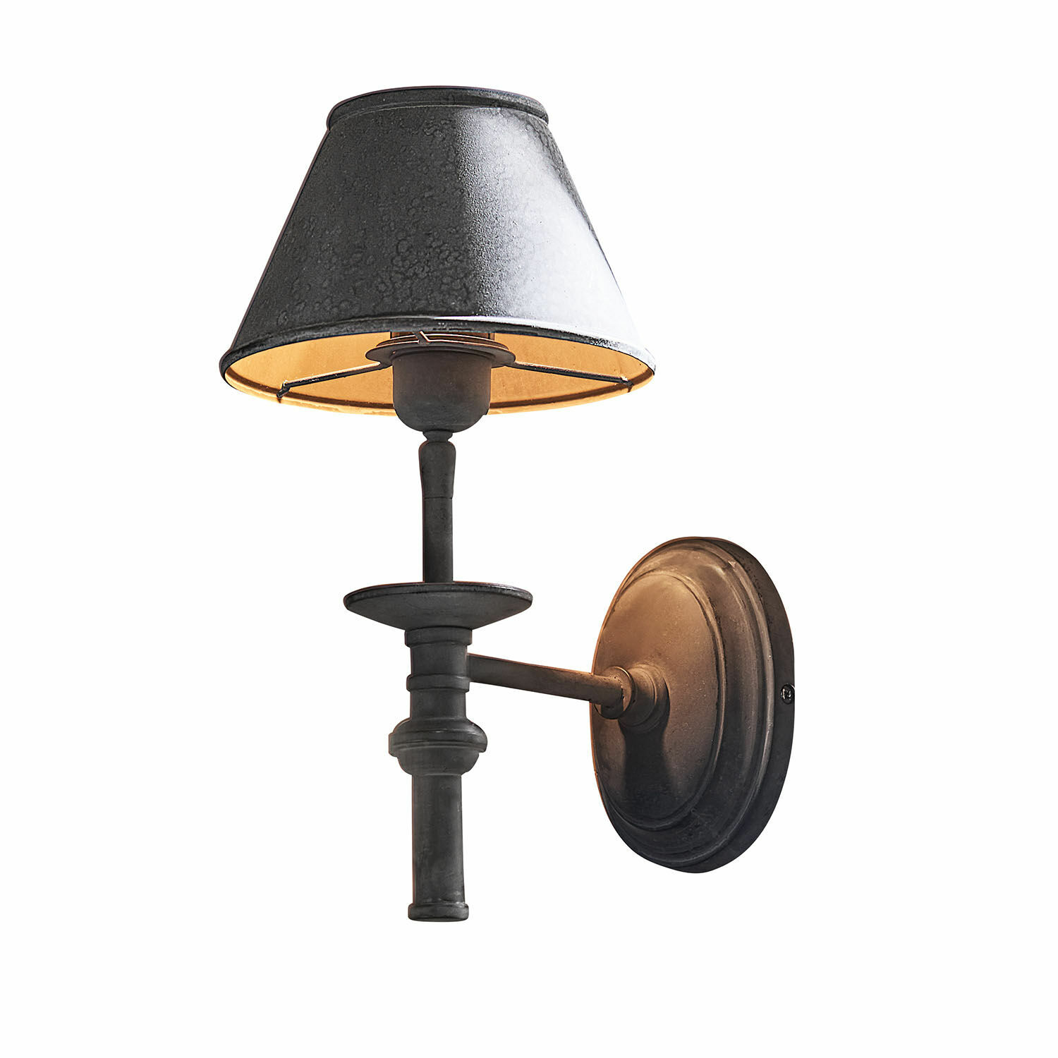 Wandlampe Harolisse Schwarze Metall-Wandleuchte mit Vintage-Lampenschirm für stilvolle Innenbeleuchtung