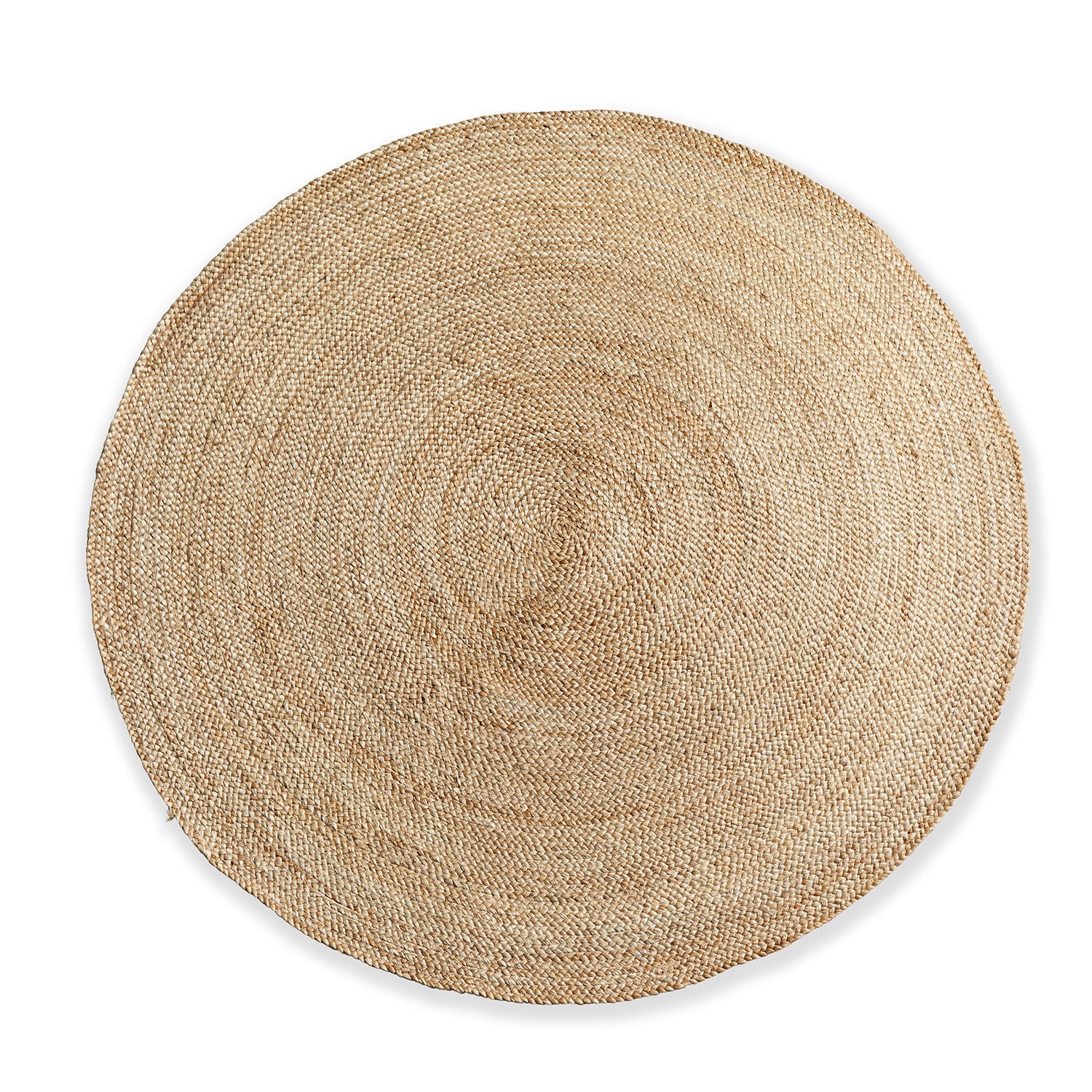 Teppich Imene Runder Teppich aus natürlicher Jute in Beige, ideal für nachhaltige und Boho-Interieurs
