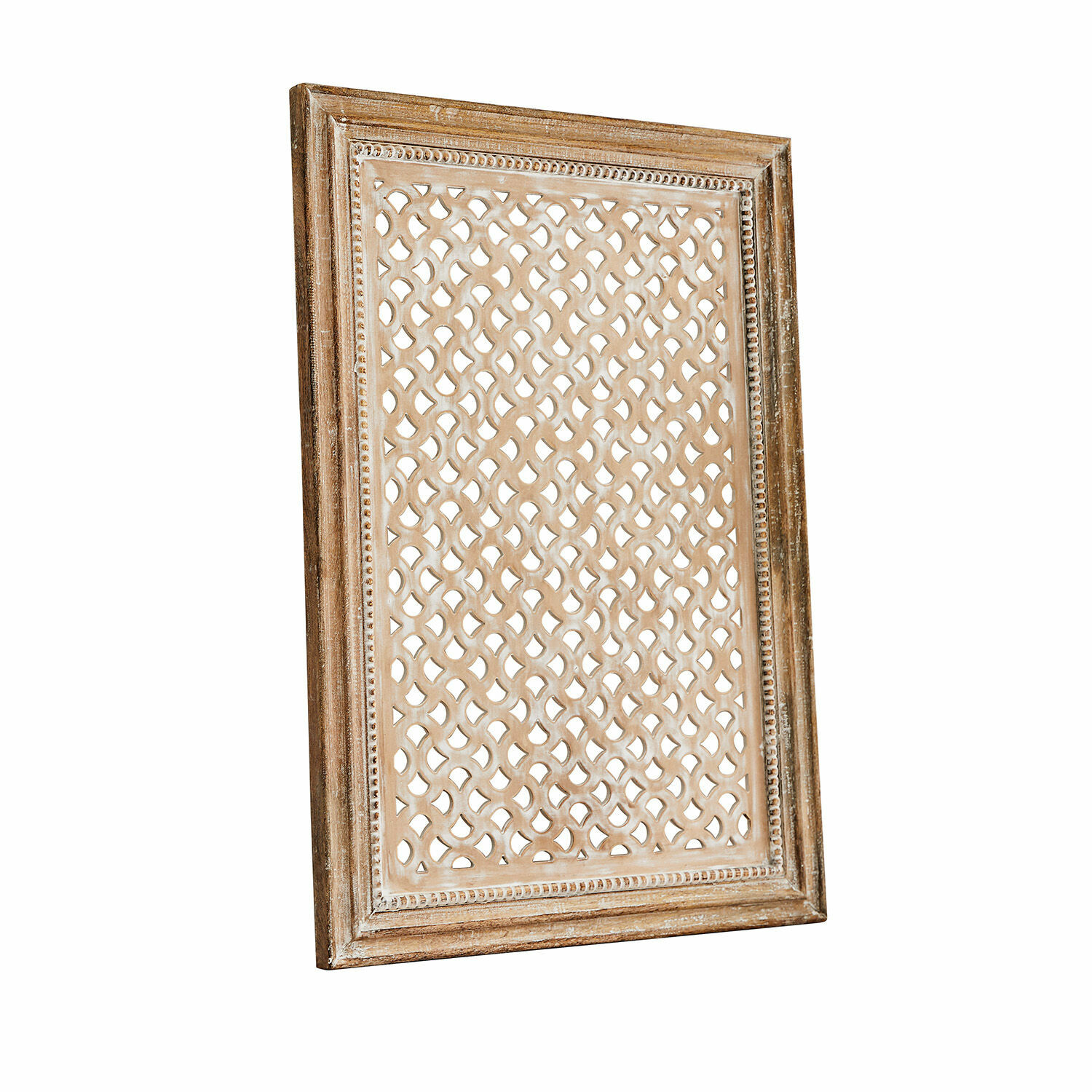 Wandbild Miette Dekorativer Holzrahmen mit filigranem Muster in natürlicher Farbe für Vintage-Dekor.