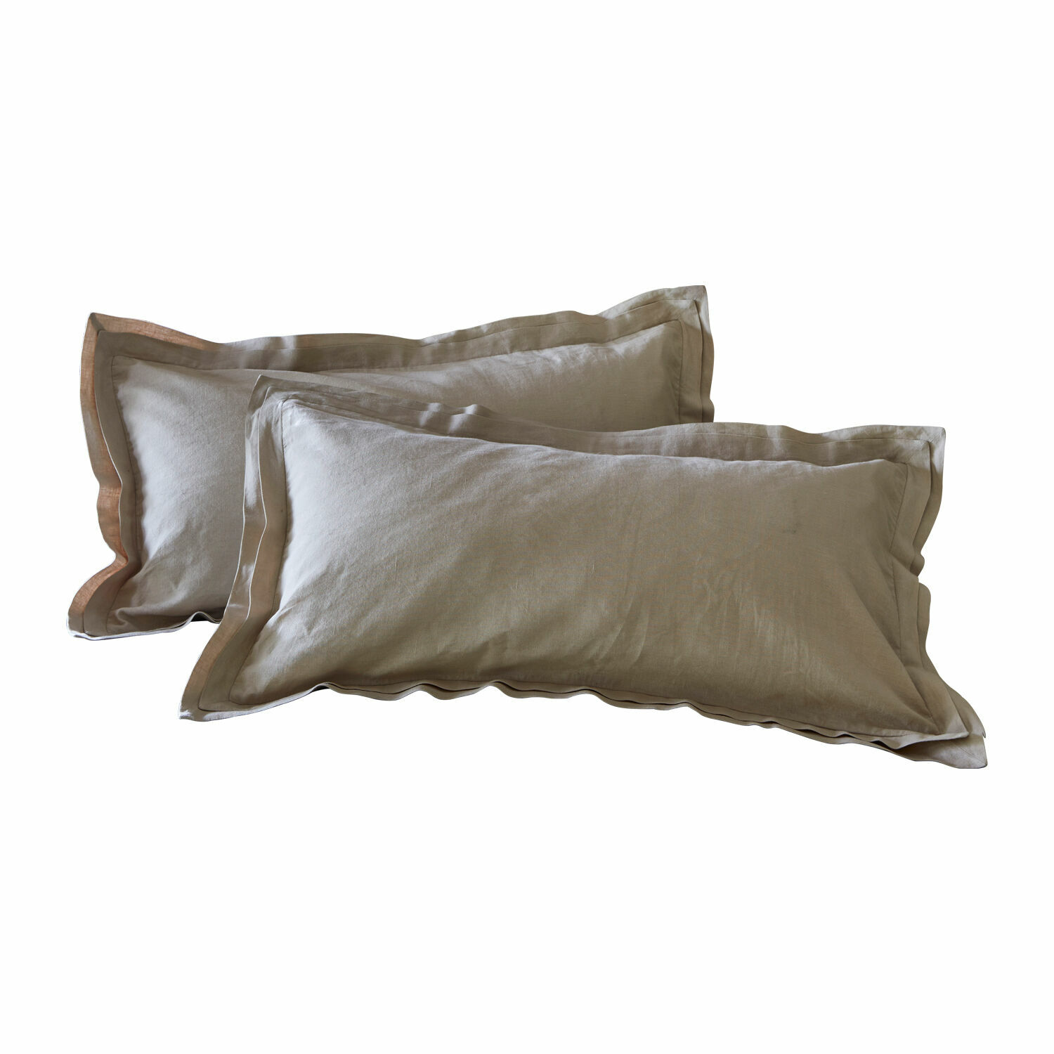 Beiges 2er-Set Kissenbezüge Libba aus weichem Material für Wohnraumdekoration
