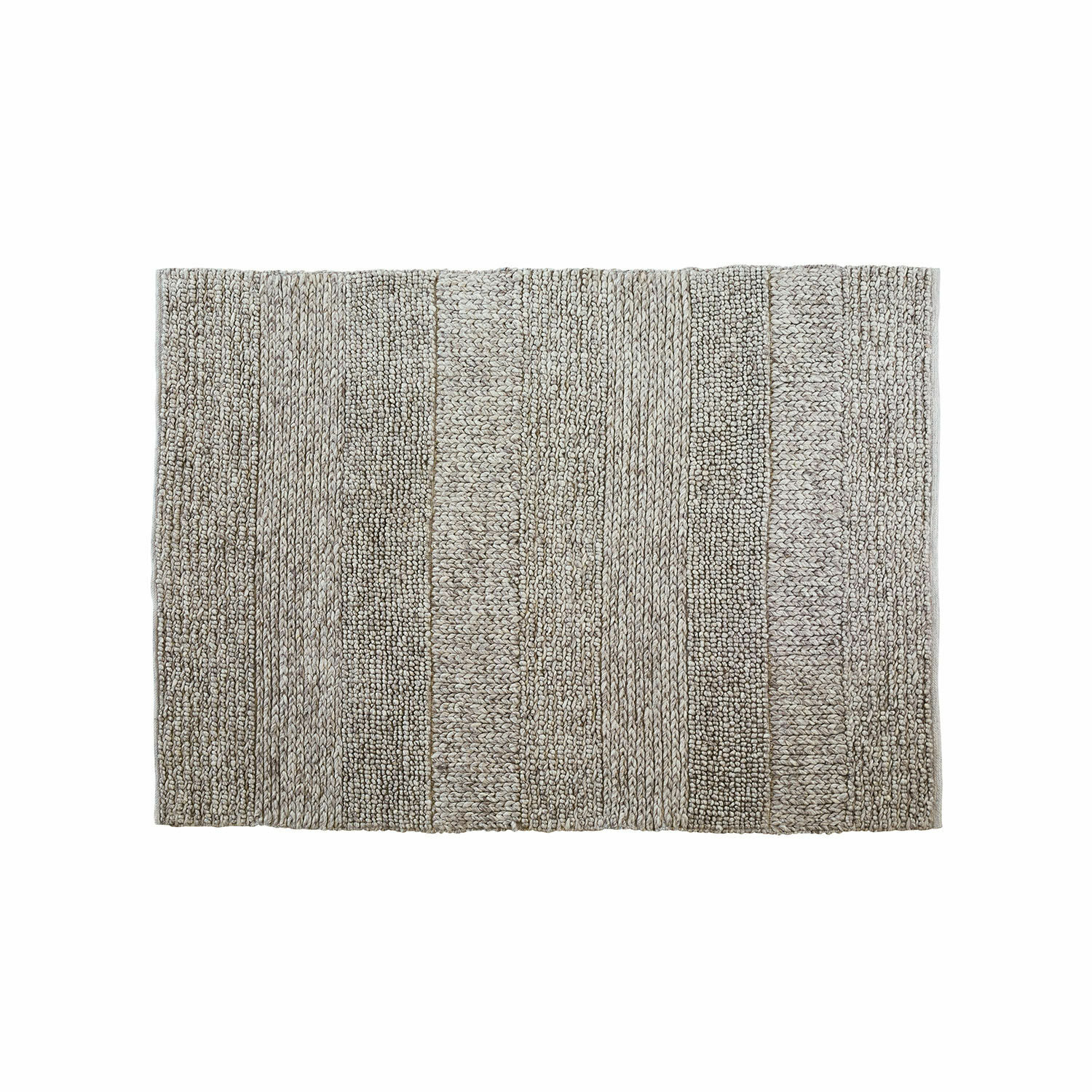 Teppich Welezas Beiger Teppich mit grobem Strickmuster aus Naturfasern, ideal für Wohnräume und Bodenbeläge