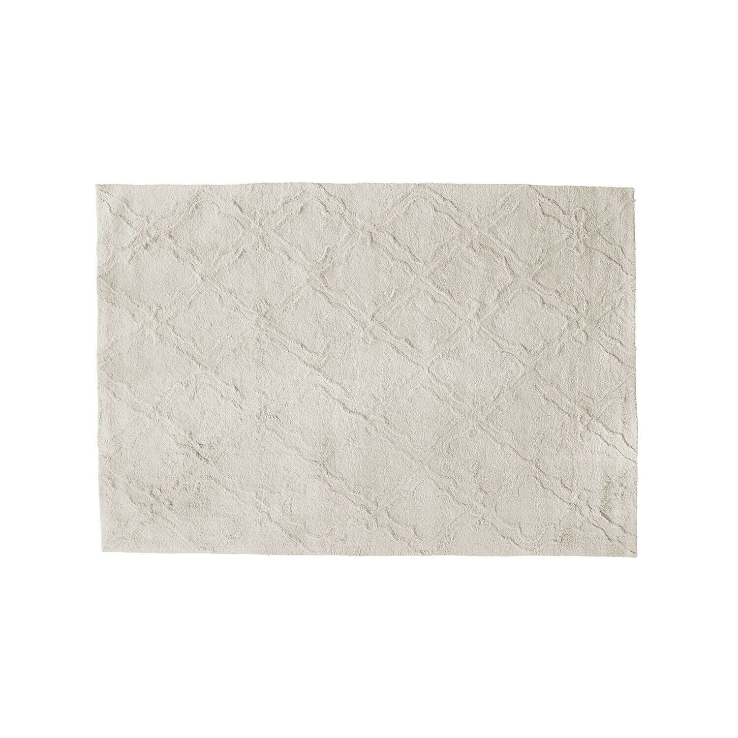 Teppich Petrus Beigefarbener Teppich aus weichem Material mit dezentem geometrischem Muster, ideal fürs Wohnzimmer.