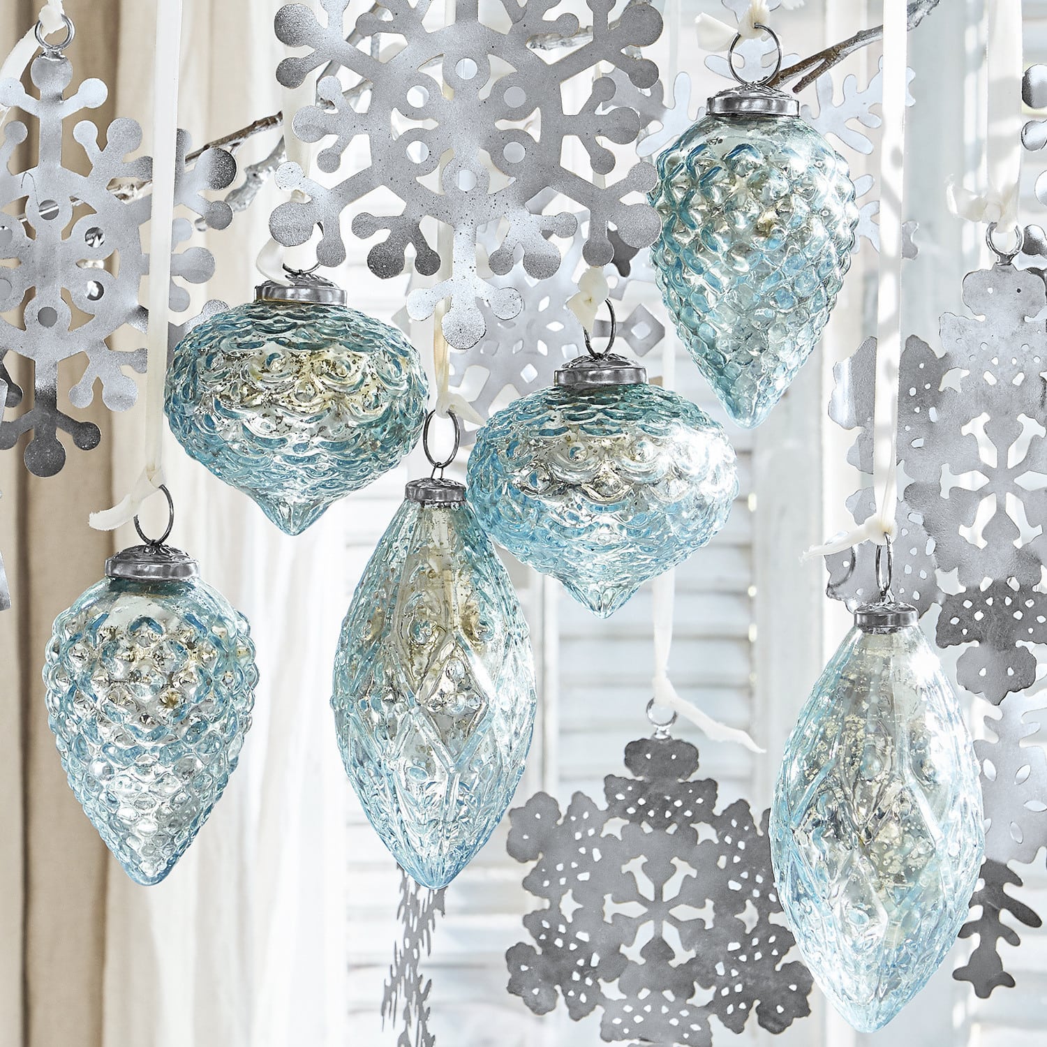 Weihnachtsschmuck 6er Set Blue