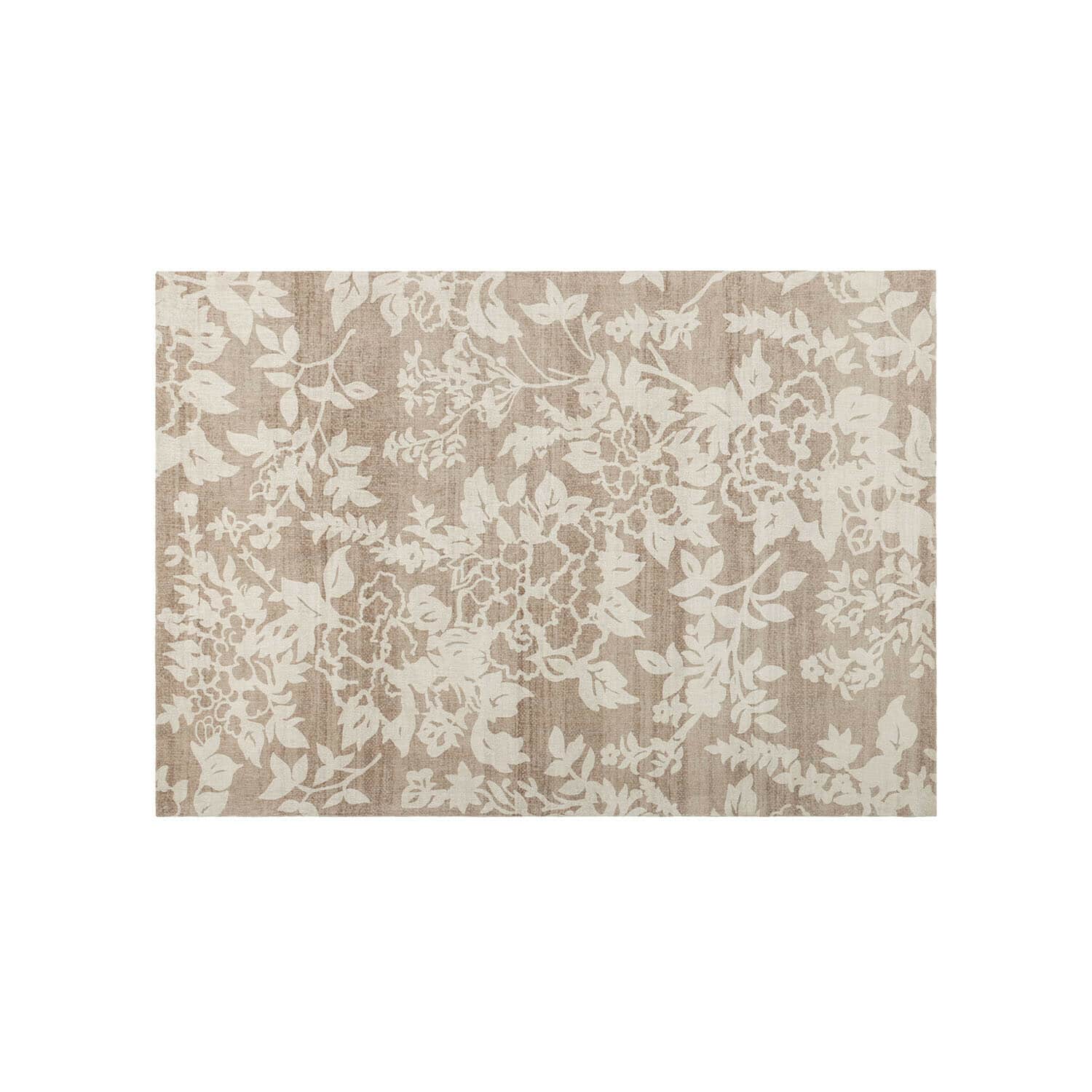 Teppich Casamira Beiger Teppich mit hellem Blumenmuster, weiches Material für stilvolles Wohnen
