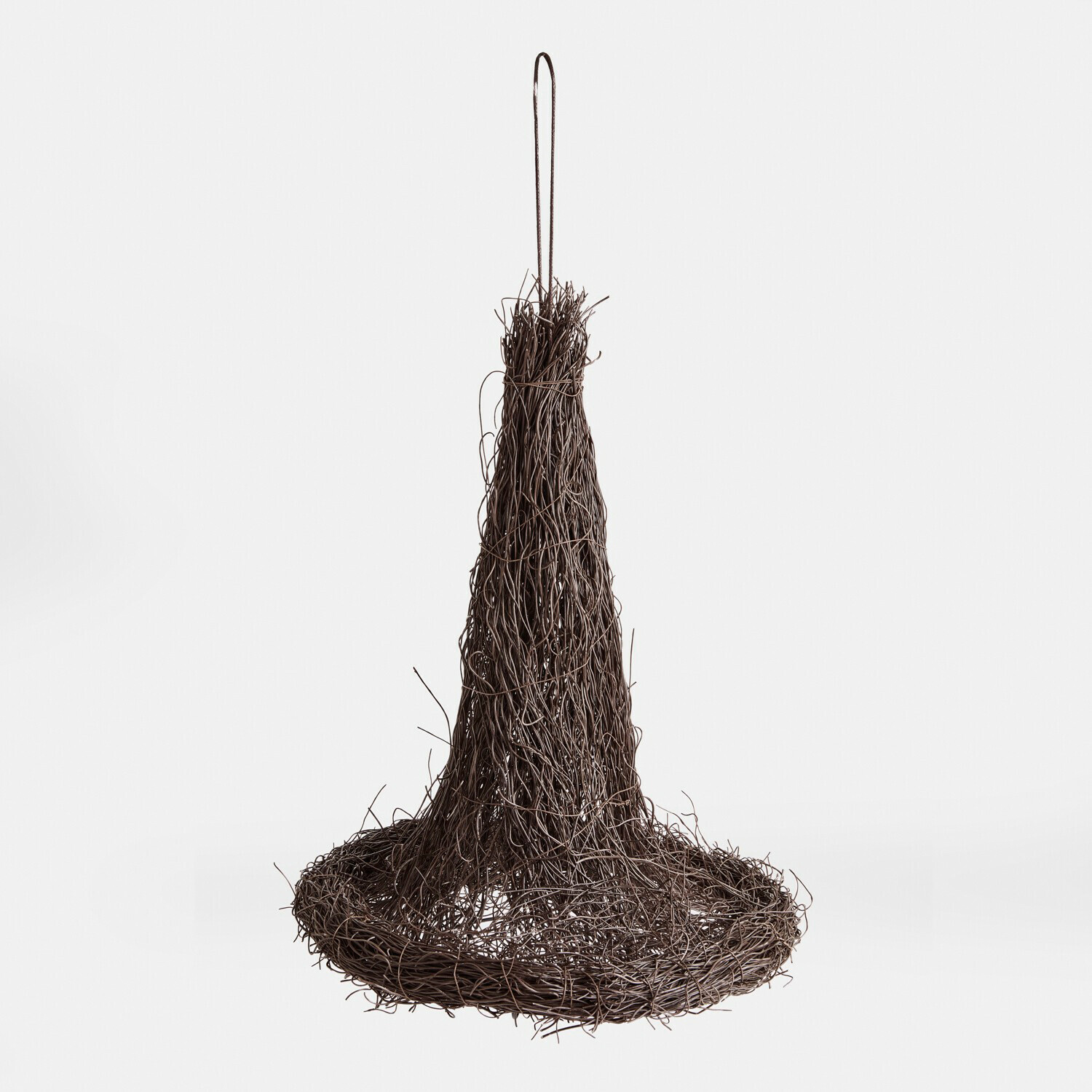 Deko-Hut Talmora Hängende Dekoration aus dunklem Weidenmaterial in kegelförmigem Design mit rundem Boden