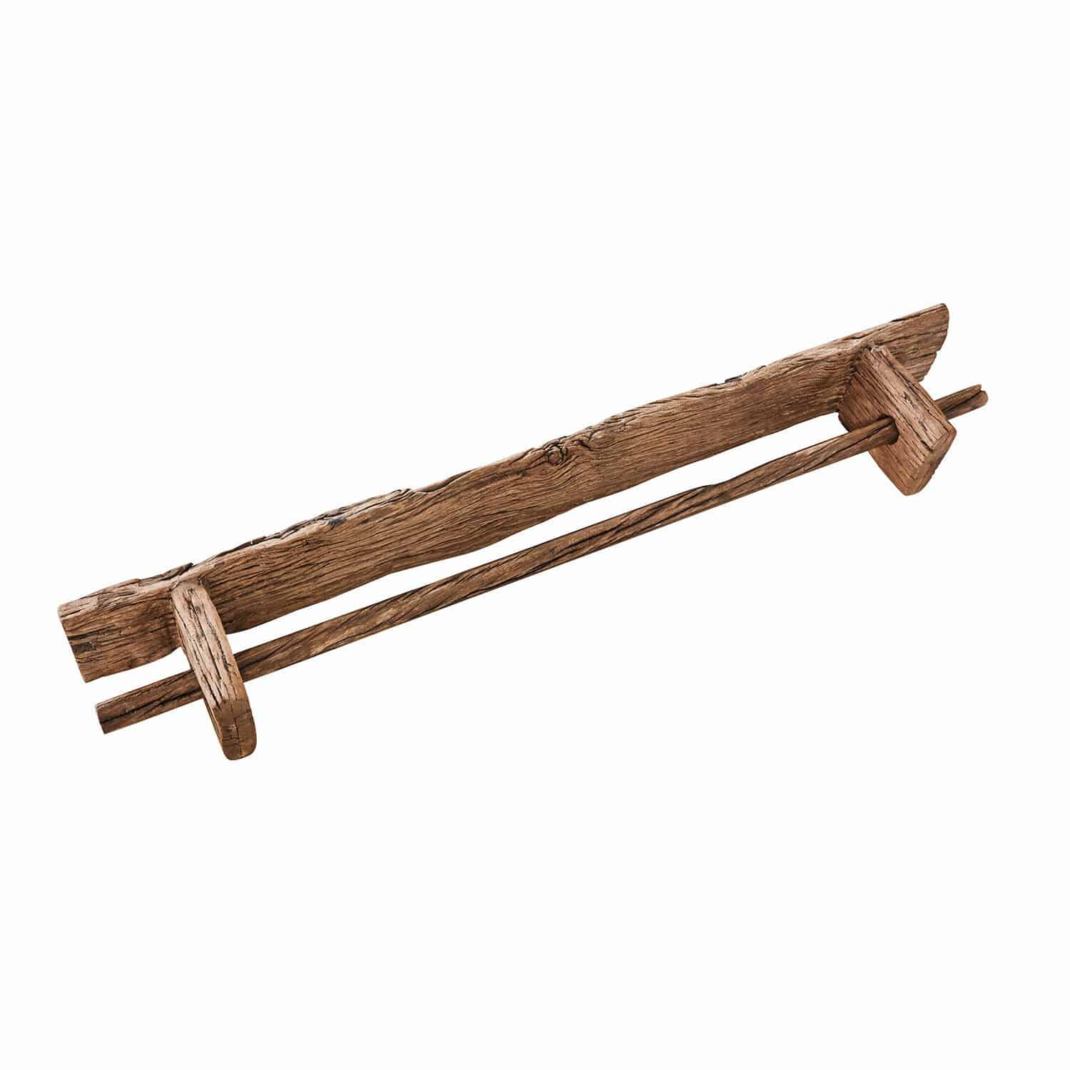 Handtuchhalter Einid Rustikaler Möbelgriff aus braunem Naturholz für eine authentische Wohnraumgestaltung