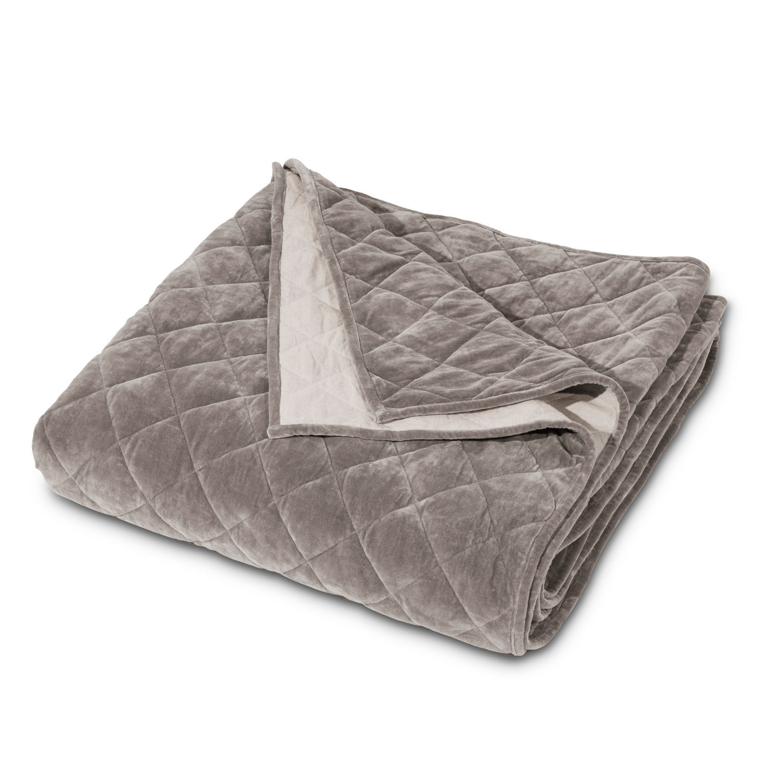 braun Braune, gesteppte Decke aus weichem Material, ideal zur Dekoration und zum Wärmen.
