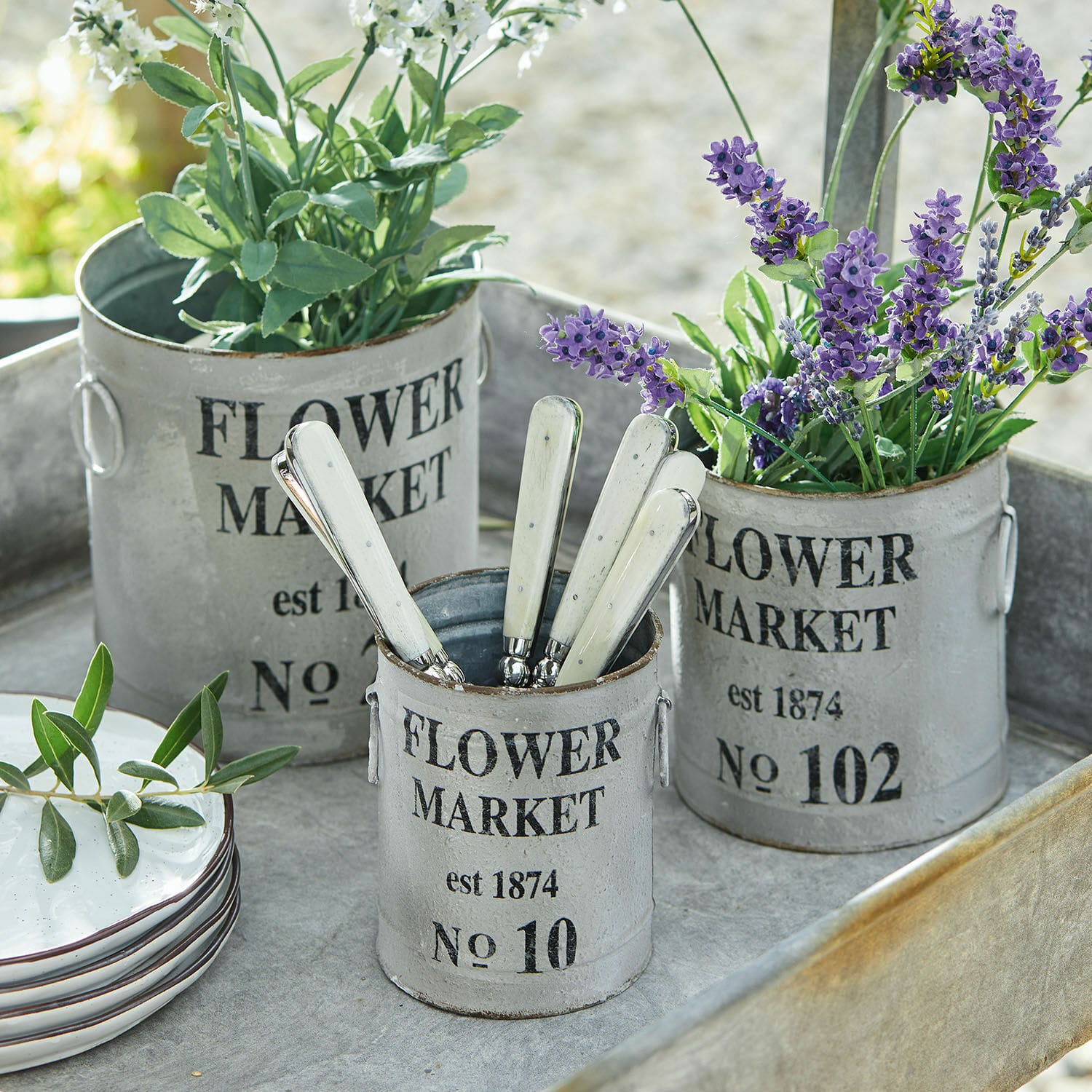 Übertopf 3er Set Flower Market