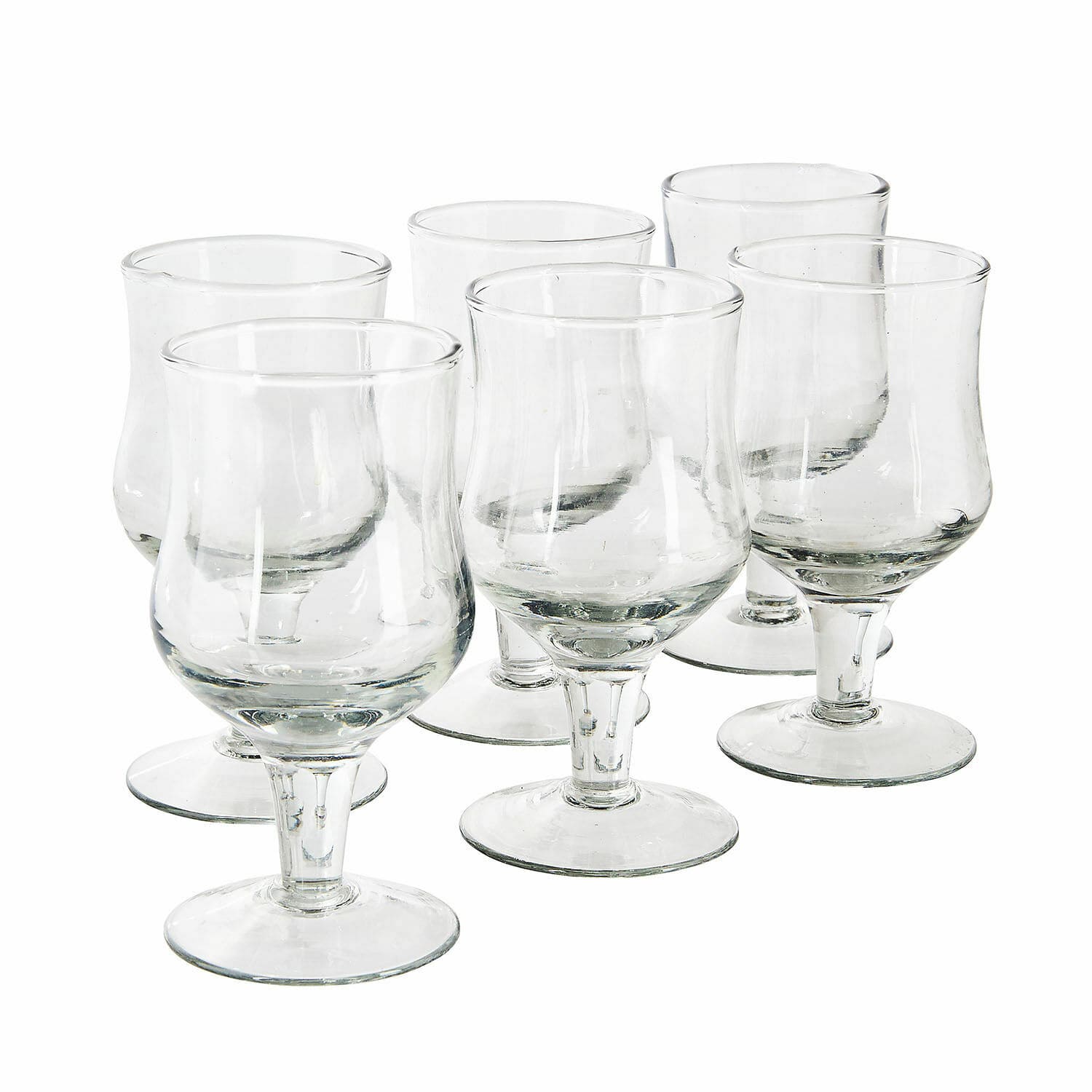 Glas 6er Set Gaëtane Sechsteiliges Set aus transparenten Gläsern mit Stiel, vielseitige Trinkgläser für zu Hause