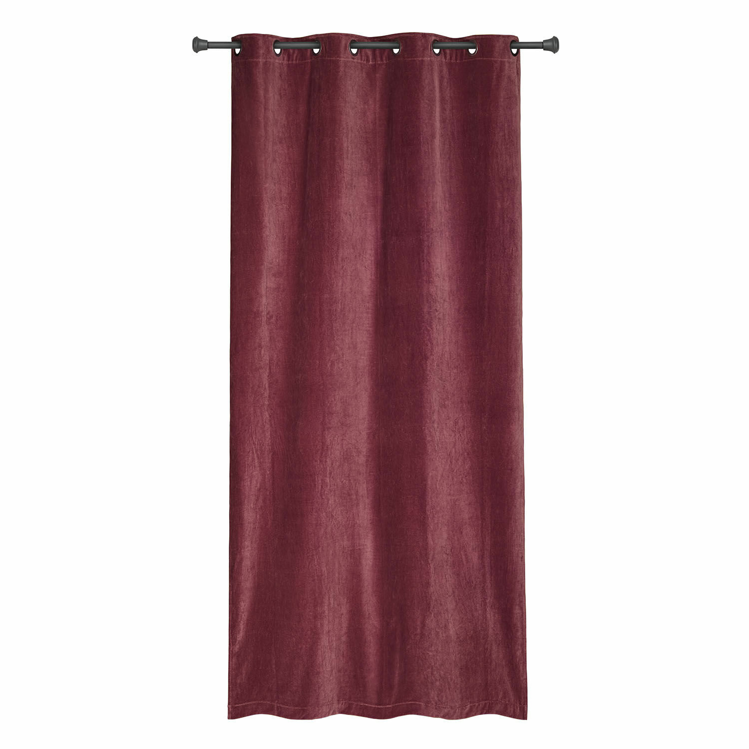 Vorhang Miko Bordeauxfarbener Vorhang aus weichem Stoff mit Ösen, ideal für Fensterdekoration und Lichtschutz