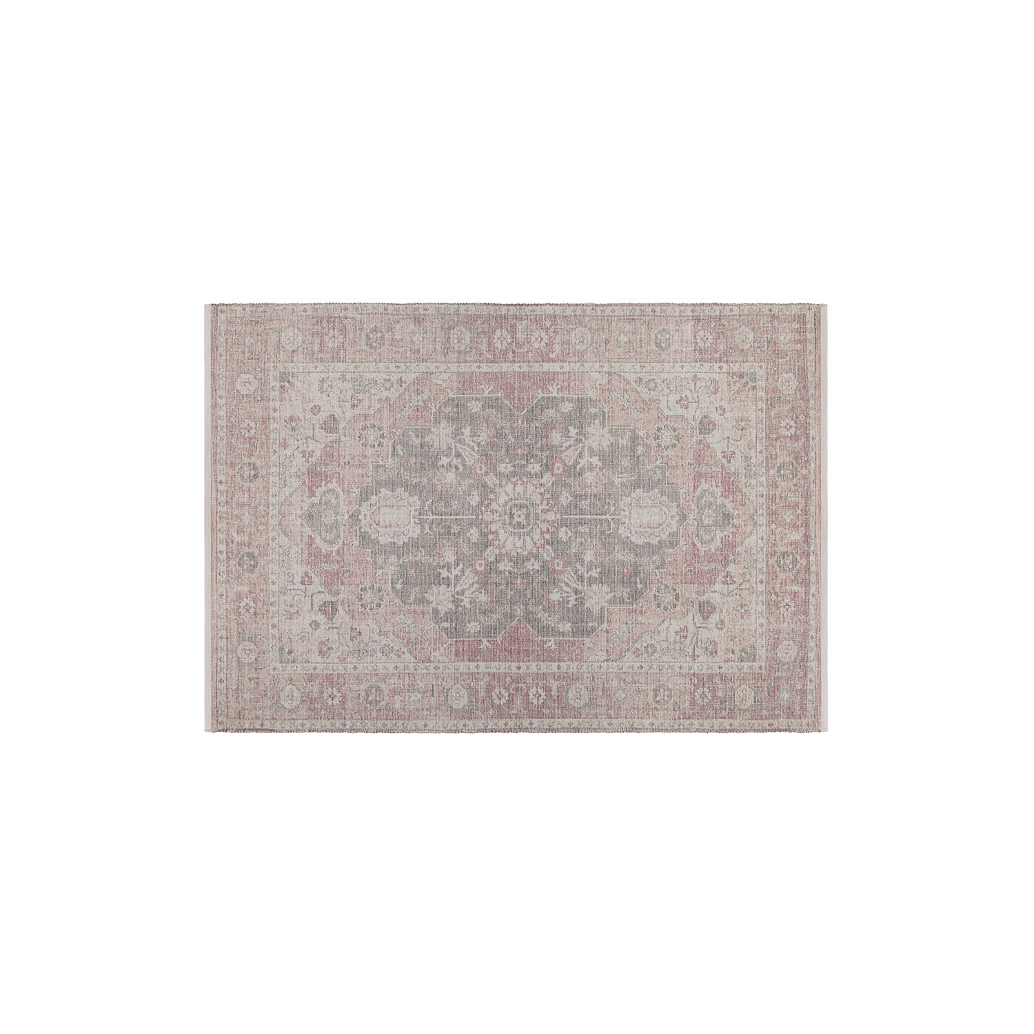 Teppich Kaelun Orientalischer Teppich mit grauen und rosa Mustern, weiches Material, elegante Wohnraumgestaltung