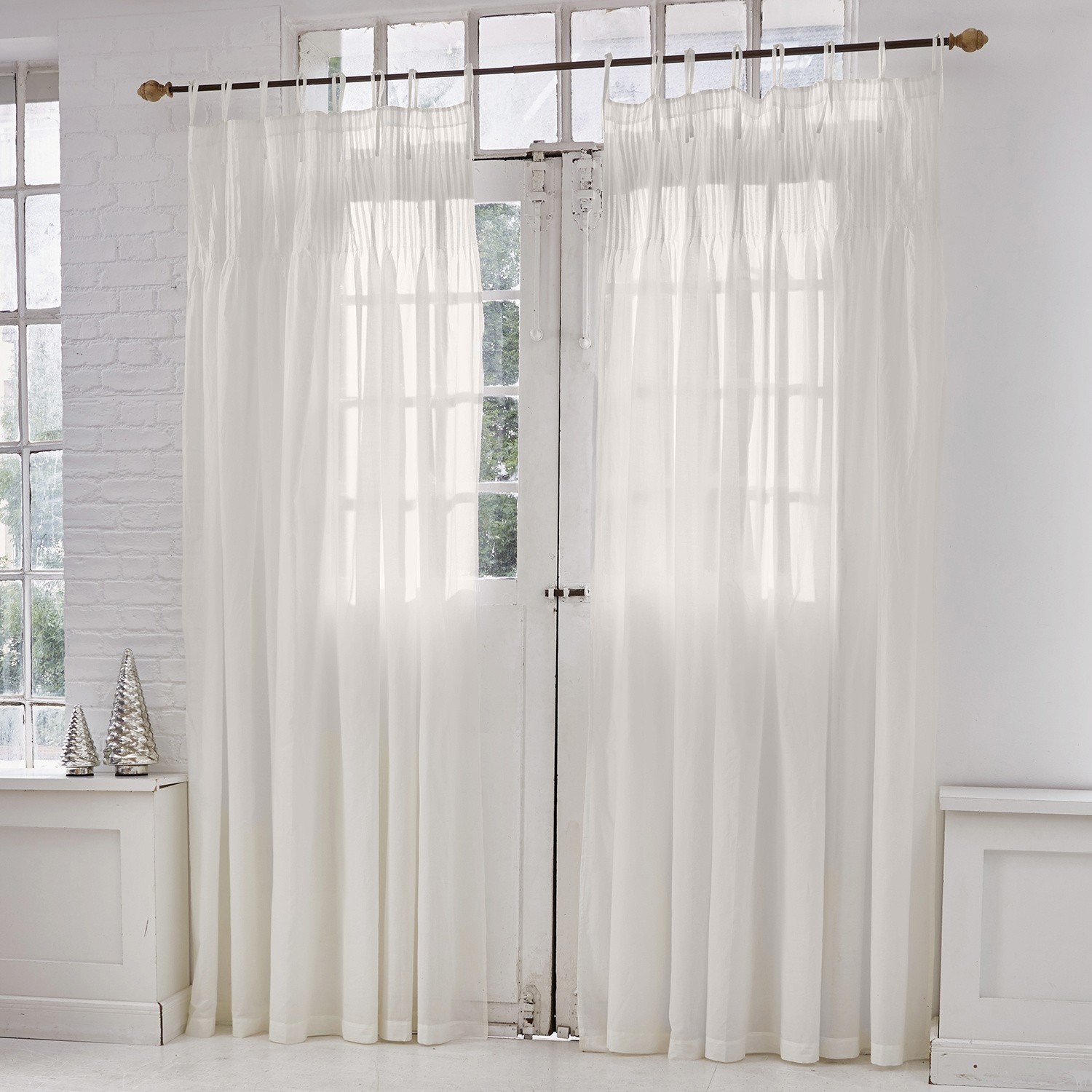 Gardine Martillac Transparente weisse Vorhänge aus leichtem Stoff zur Fenster- und Raumdekoration