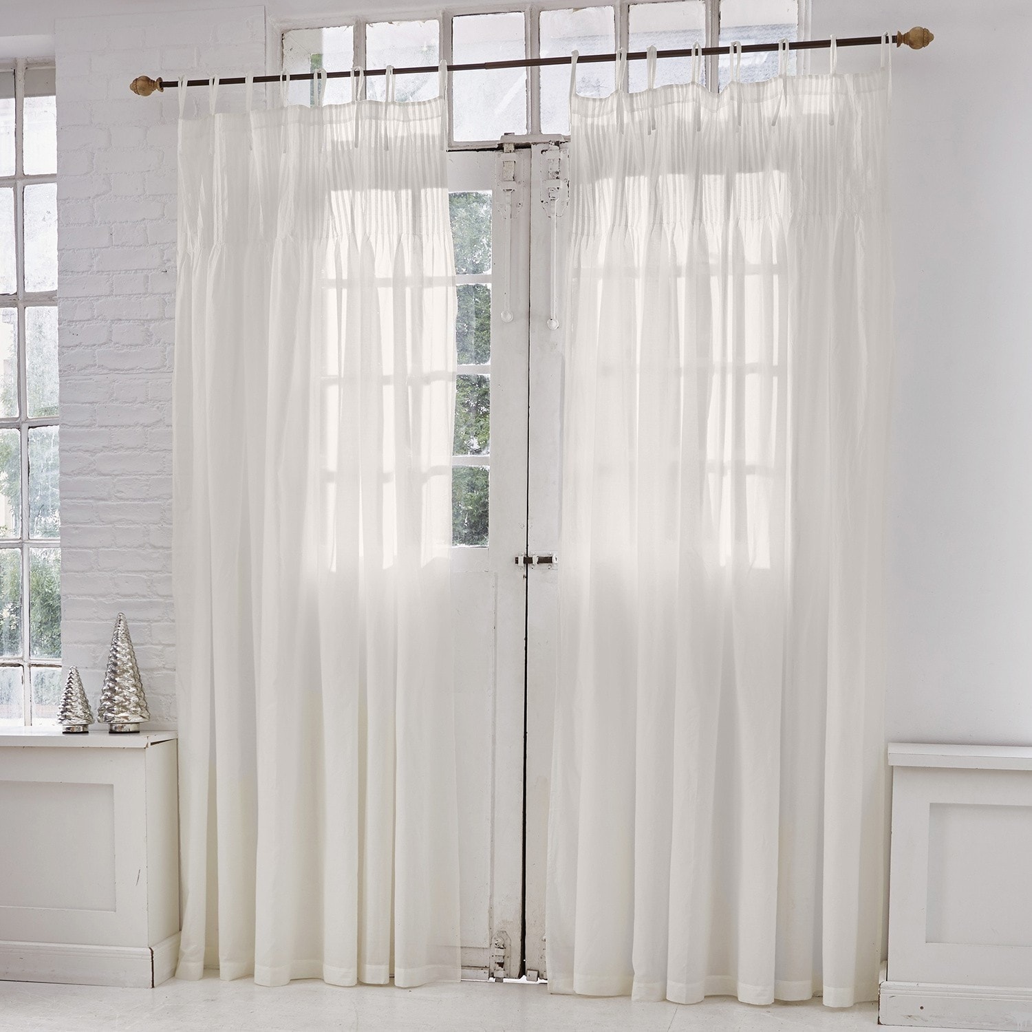 Gardine Martillac Transparente weisse Vorhänge aus leichtem Stoff zur Fenster- und Raumdekoration