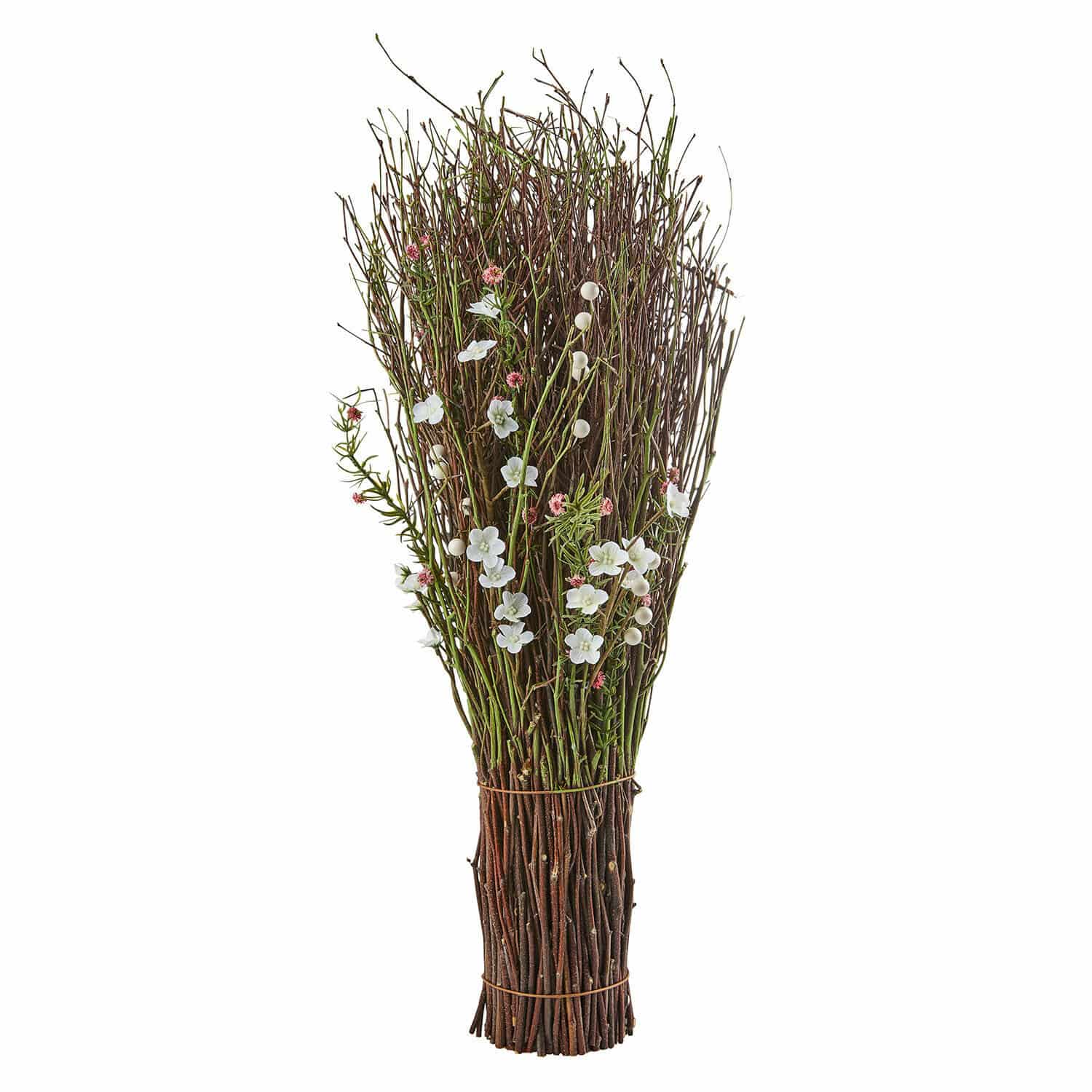 Deko-Blumenstrauss Verilo Strauuss aus Zweigen mit weissen und rosa Blüten für natürliche Wohnraumdekoration