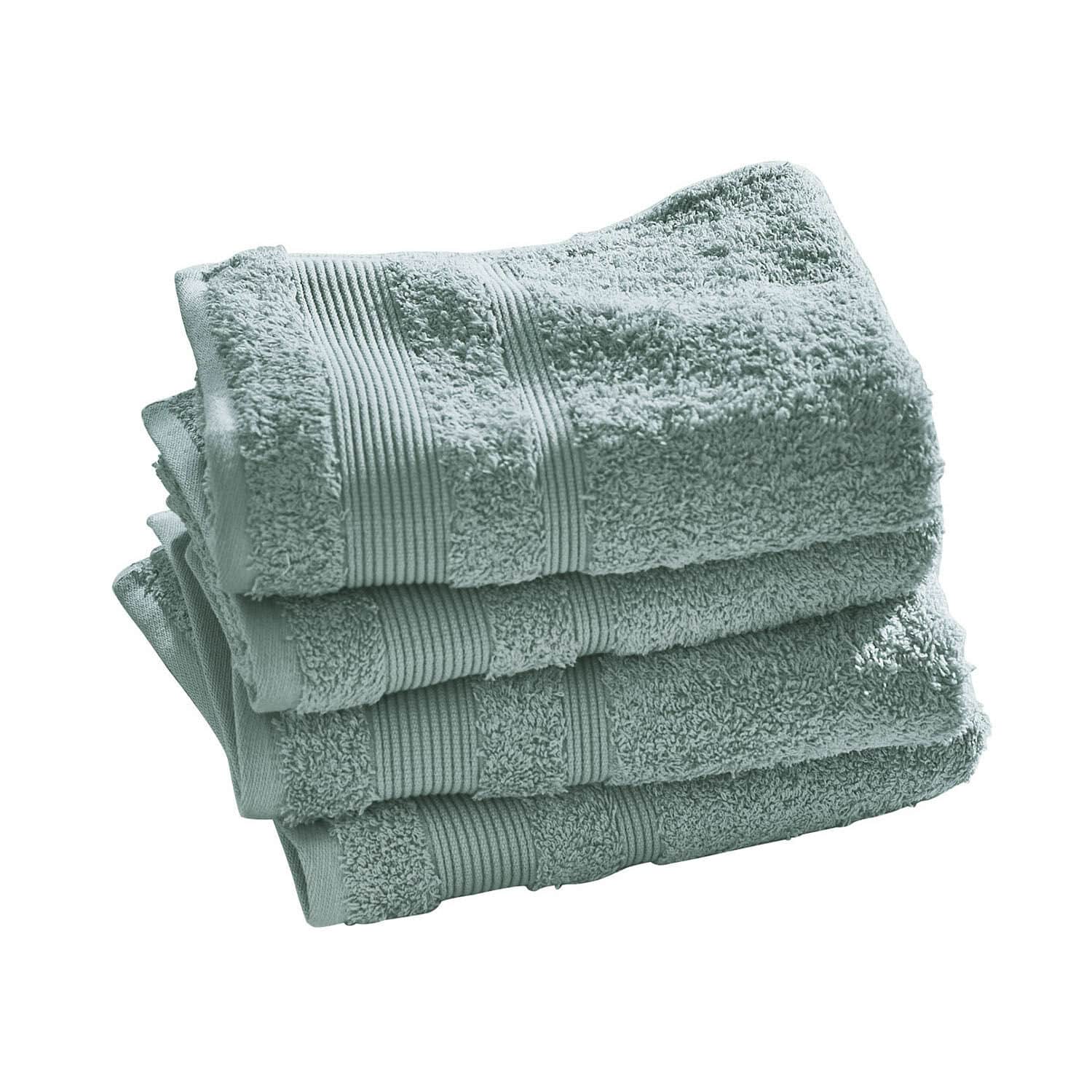 Handtuch 4er Set Bourogne Weiche Baumwollhandtücher in Hellgrau, ideal für das Badezimmer und den täglichen Gebrauch