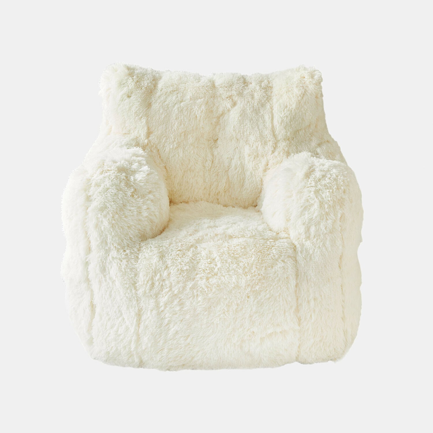 Kindersessel Tufflee Weicher Sessel aus weissem Kunstfell, ideal für gemütliche Räume, bequemer und stylischer Möbelstück
