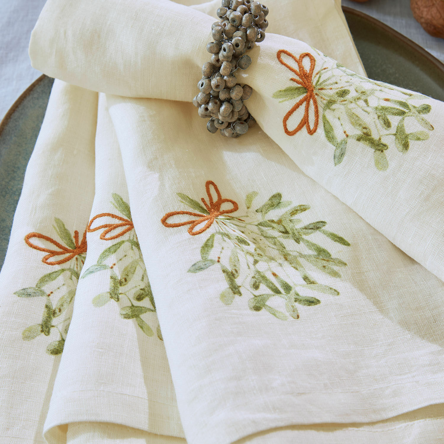 Serviette 4er Set Mistletoe
