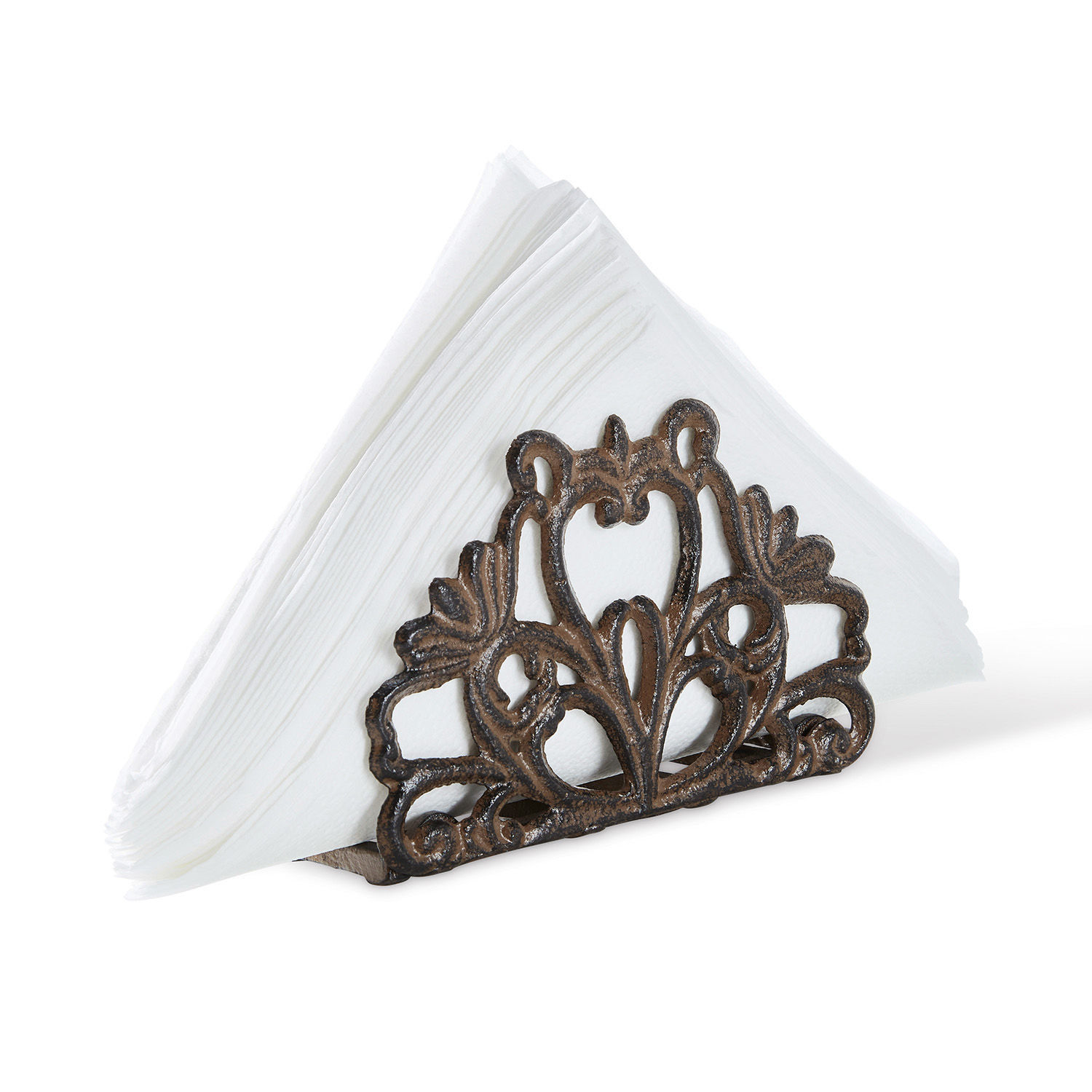 Serviettenhalter Plesnois Metall-Serviettenhalter in Braun mit dekorativem Muster, ideal für die Tischdekoration