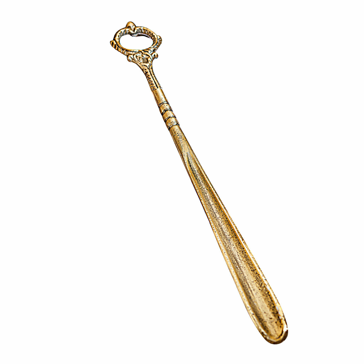 messing Eleganter Schuhanzieher Lucas aus Messing in Gold, praktisches Haushaltszubehör