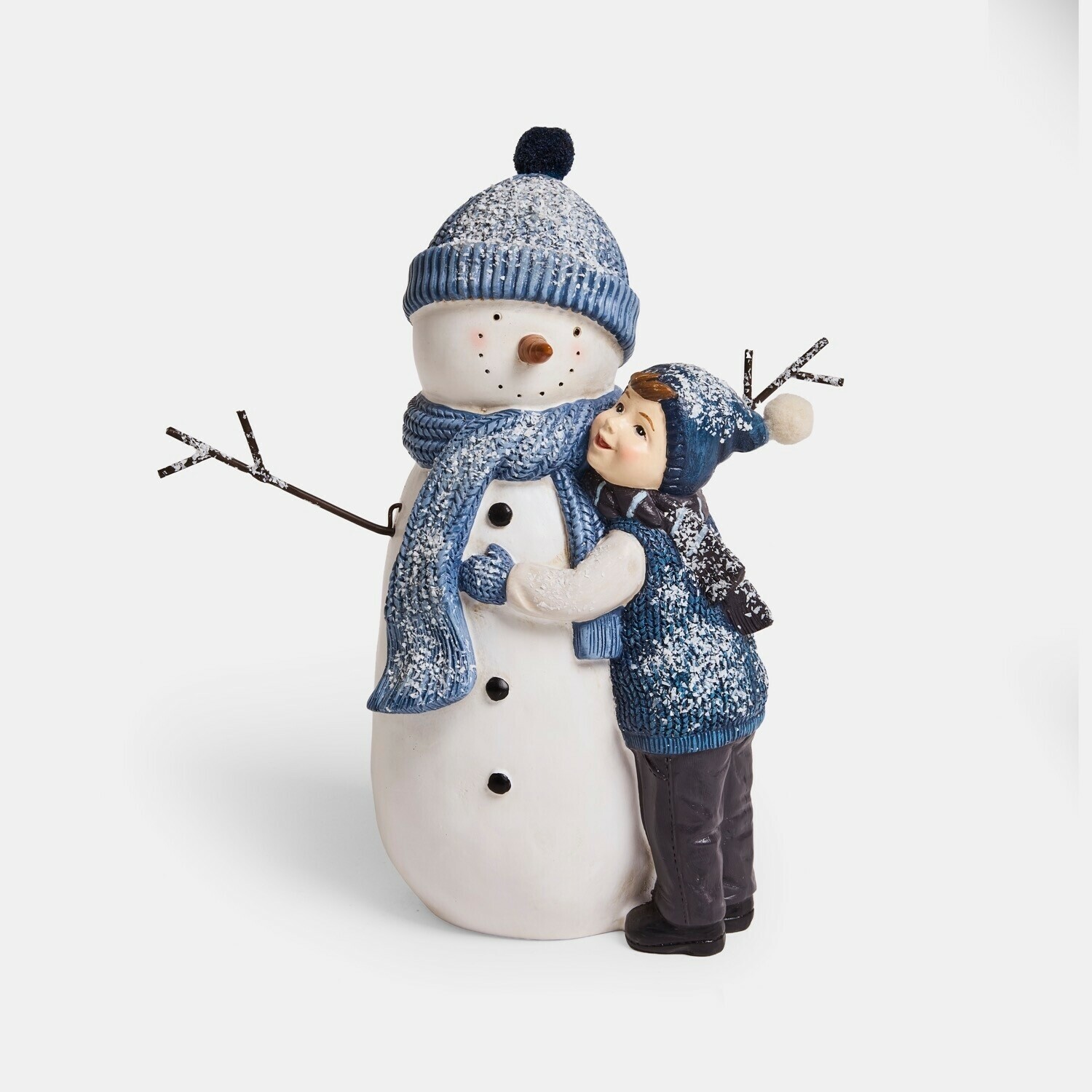 Deko-Schneemann mit Kind Tedvik