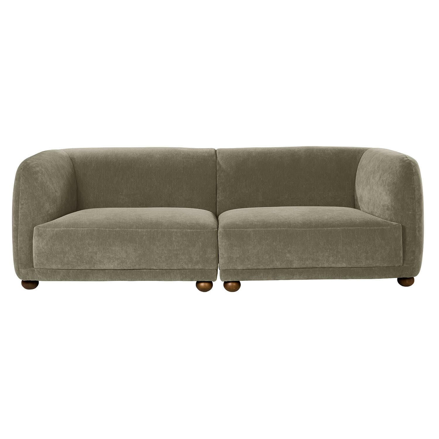 olivgrün Sofa Scintillique aus olivgrünem Stoff, modernes und bequemes Wohnzimmermöbel