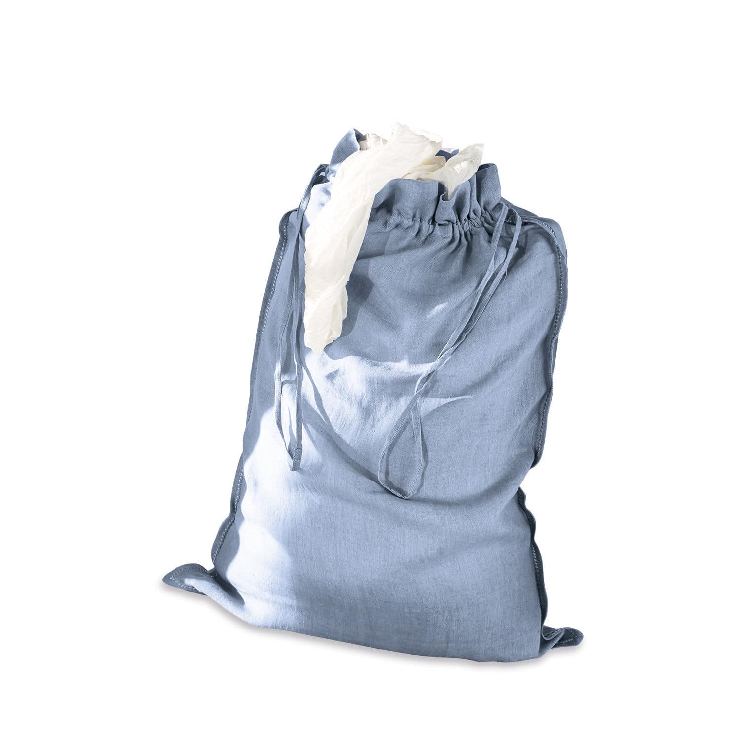 Blauer Wäschesack Monthelie aus Baumwolle, praktisch und leicht zur Aufbewahrung von Kleidung