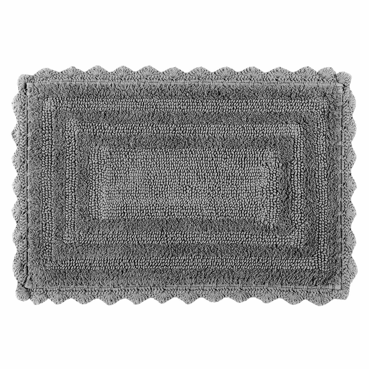 dunkelgrau Dunkelgraue Badematte Yalexir aus weichem Material, ideal zur Badezimmerdekoration.