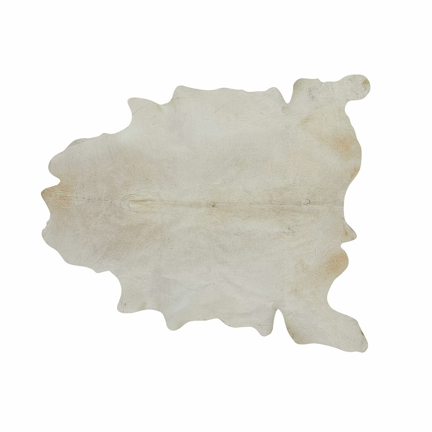Kuhfellteppich Edward Natürliche weisse Rindslederhaut mit unregelmässiger Form, Material für Dekoration und Handwerk