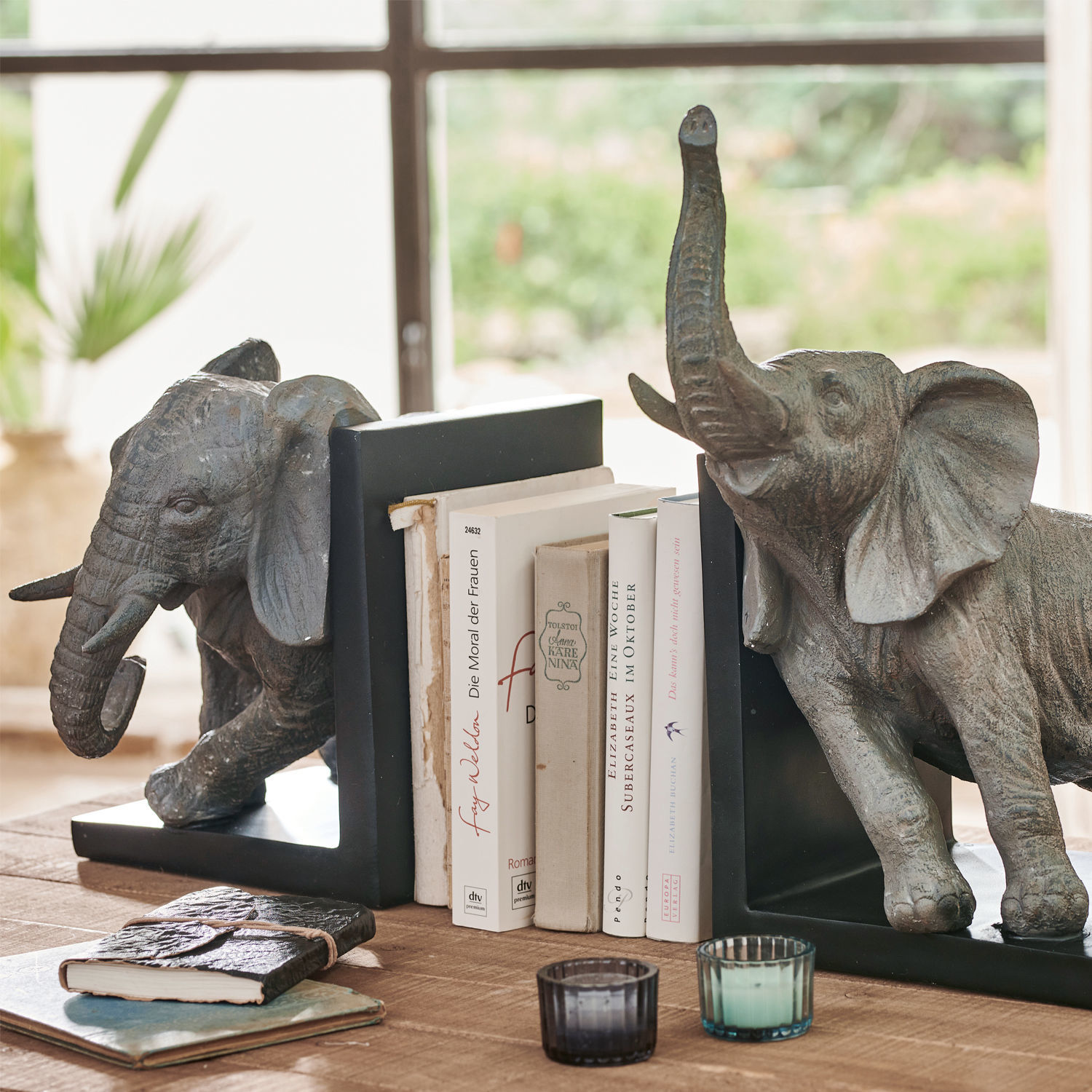 Buchstütze 2er Set Elephants
