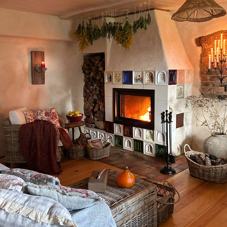 Herbstgeflüster am Kamin