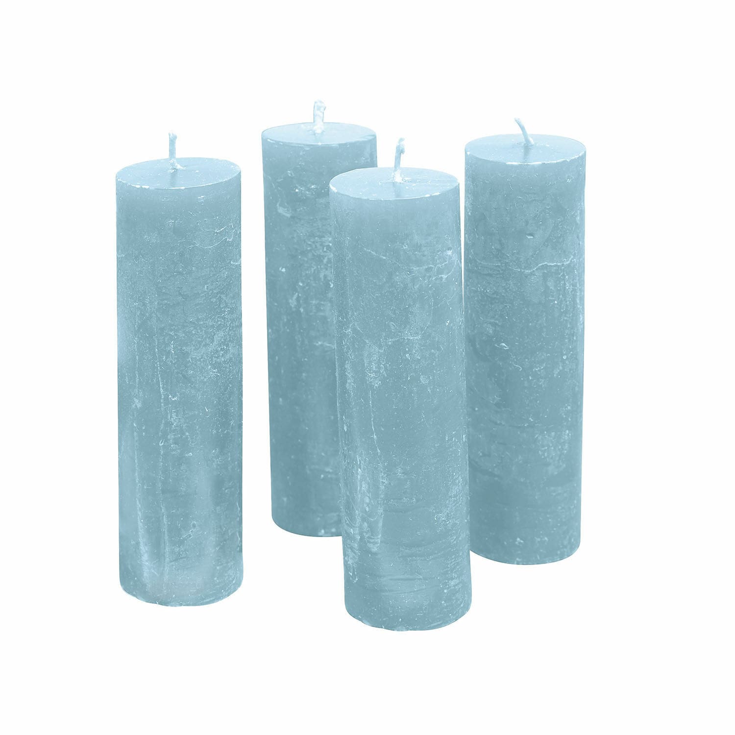 blau 4er-Set blaue Muriel-Kerzen aus Wachs, dekorative Wohnaccessoires und stimmungsvolle Beleuchtung