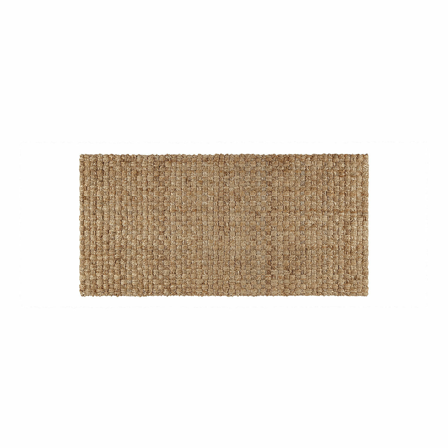 Läufer Daoukro Rechteckiger Teppich aus natürlicher Jute in Beige, langlebig und umweltfreundlich für Innenräume