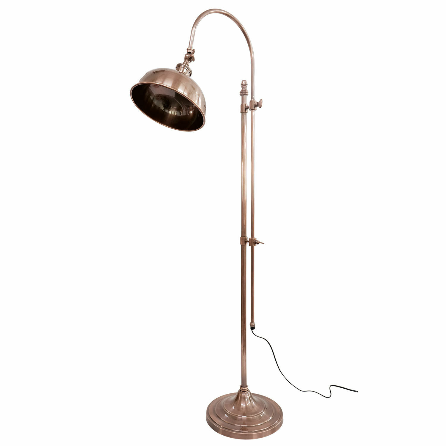kupfer Stehlampe Conway aus Kupfer, Metall in Kupferfarbe, industrieller Stil für Wohnzimmer